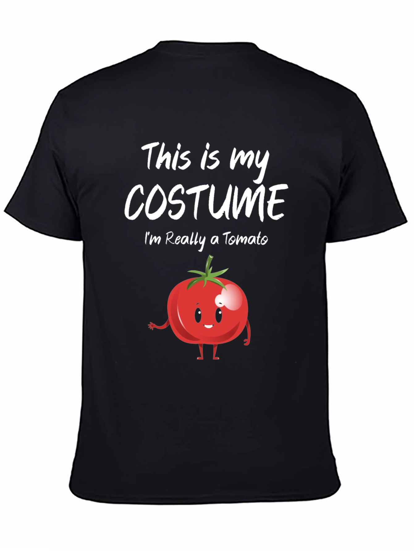 Black Funny Tomato Costume T-Shirt view 4