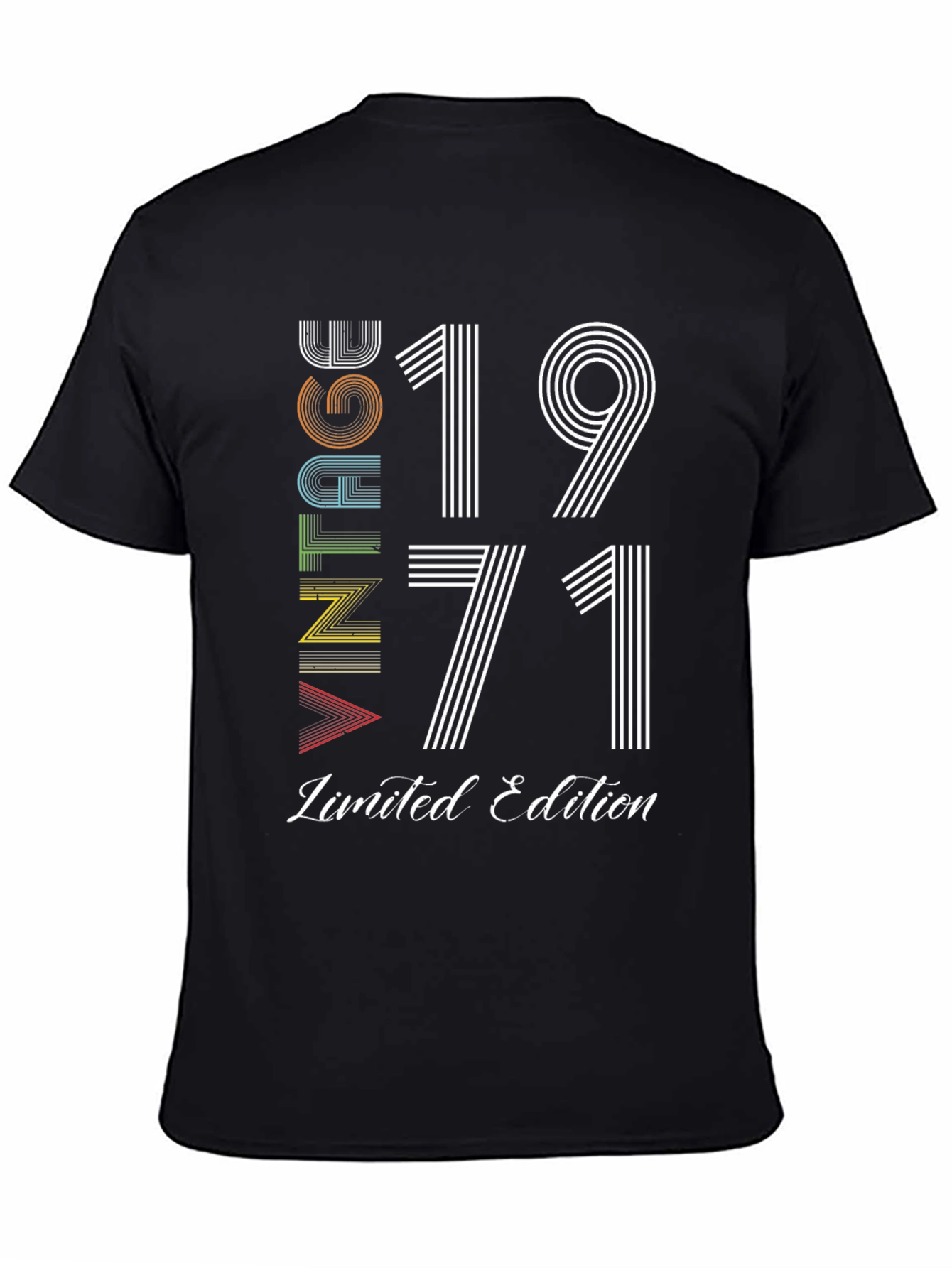 Black Vintage 1971 Limited Edition Black T-Shirt view 4