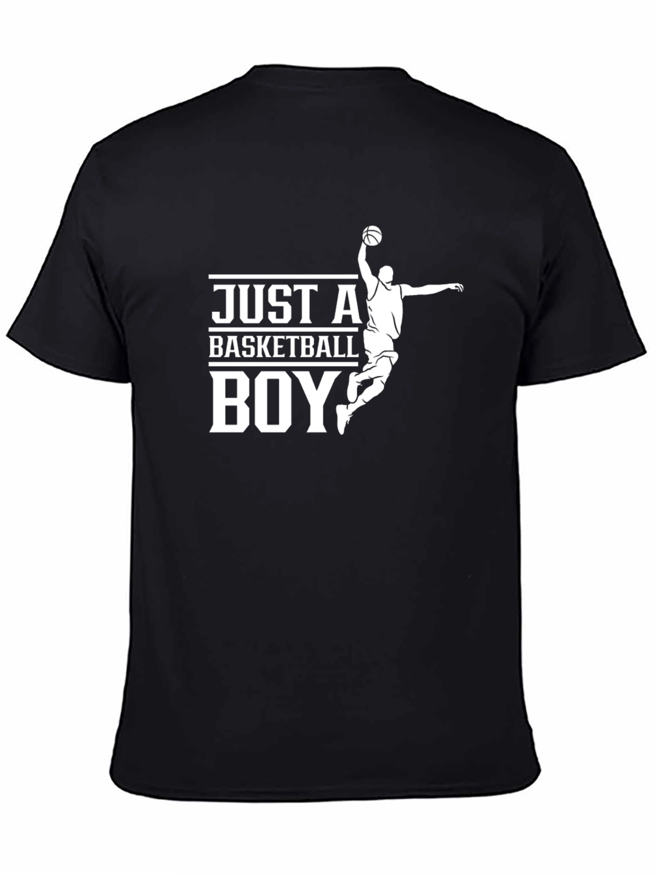 Black Just A Basketball Boy - Graphic T-Shirt view 4