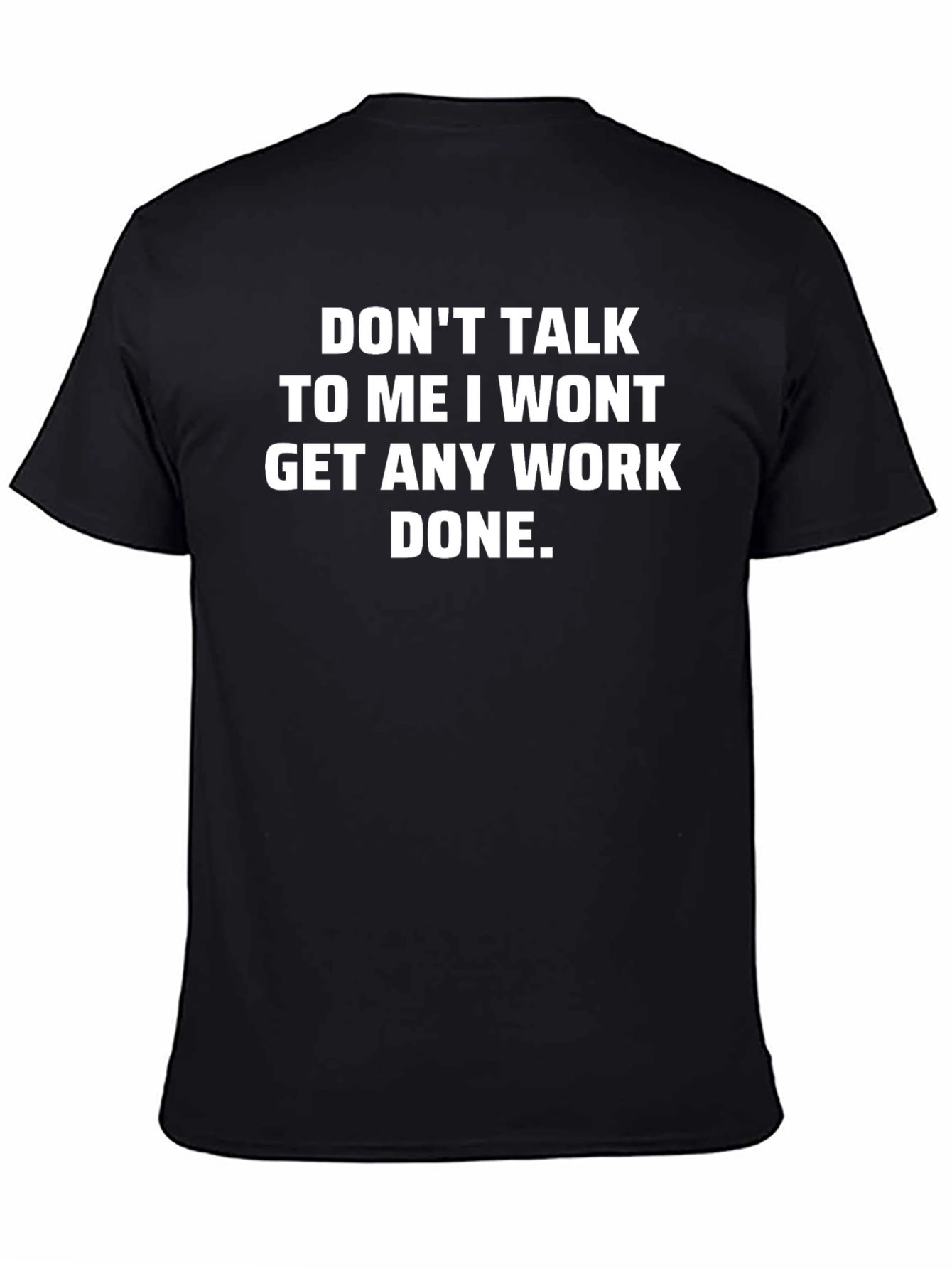 Black Funny "Don't Talk To Me" Graphic Tee view 4