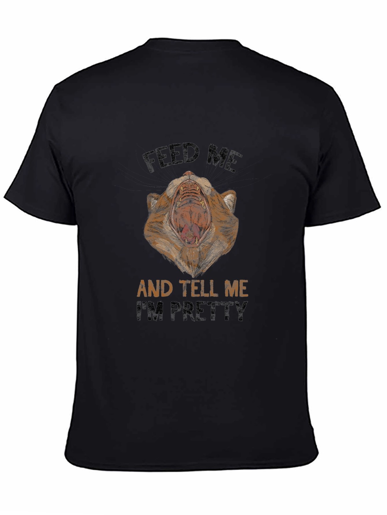 Black Feed Me And Tell Me I'm Pretty Black T-Shirt view 4