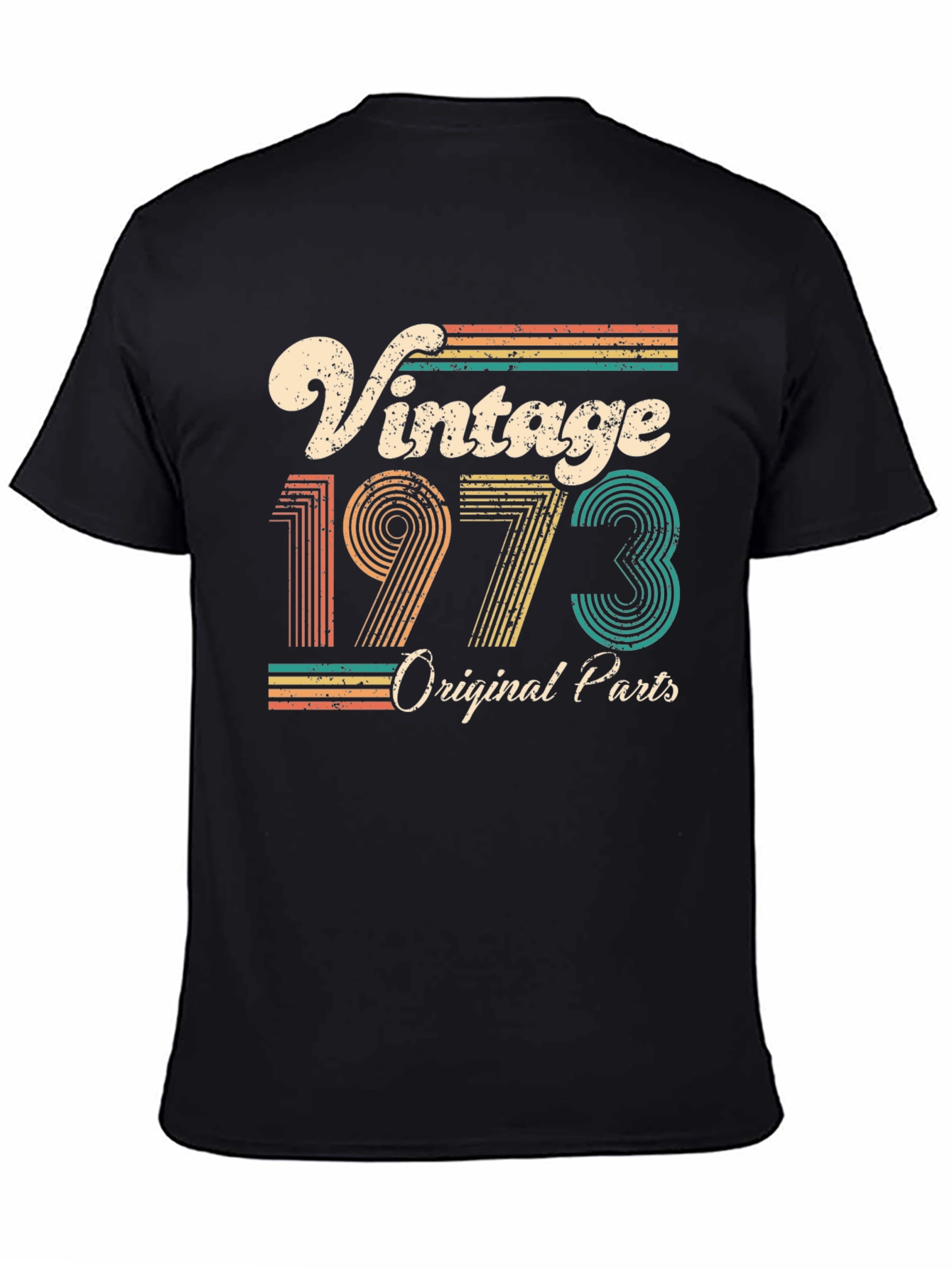 Black Vintage 1973 Original Parts Graphic T-Shirt view 4