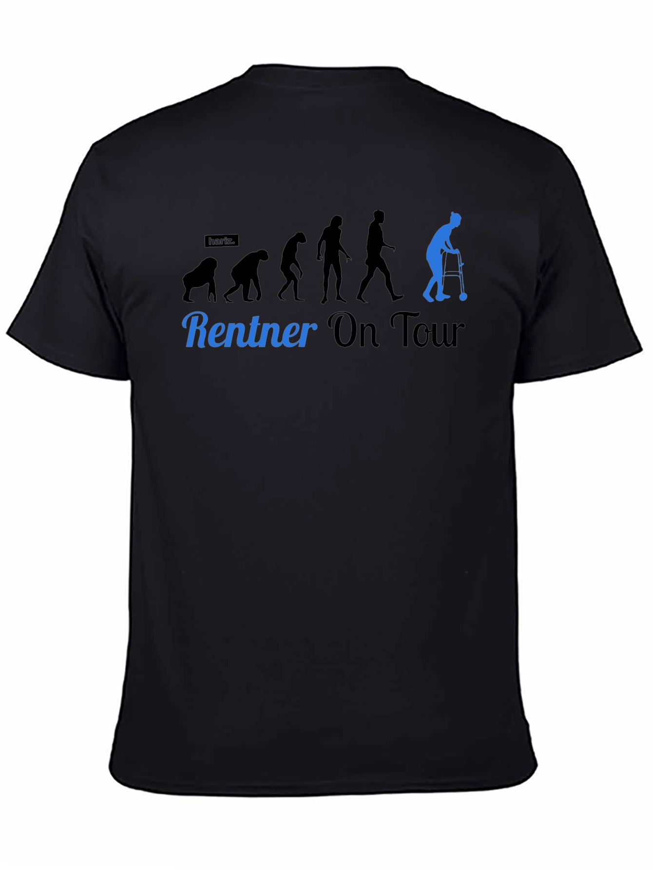 Black Evolution Retired T-Shirt - Funny Retirement Gift view 4