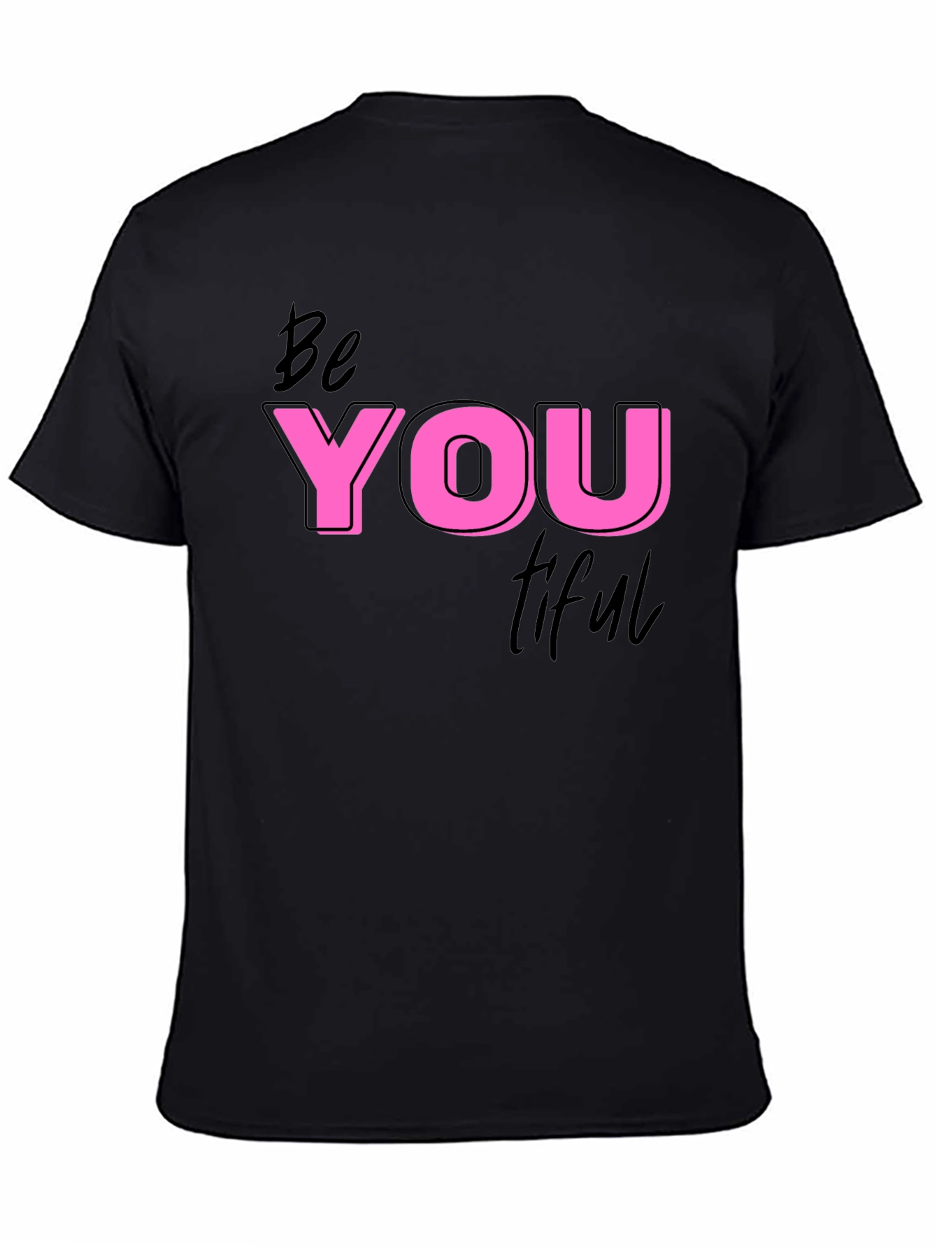 Black Be You Tiful Black Graphic Tee view 4