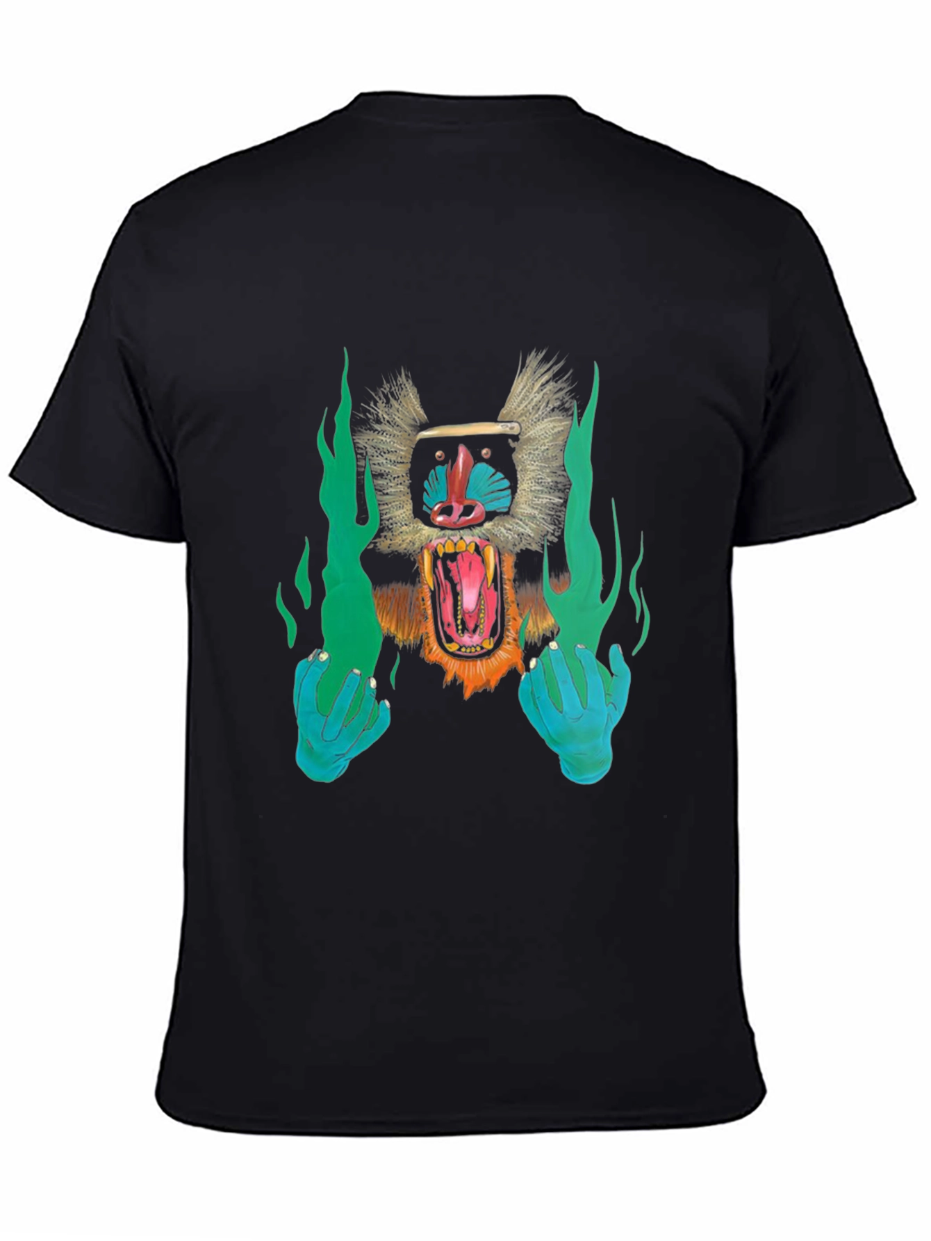 Black Monkey Rage Graphic Tee - Black view 4