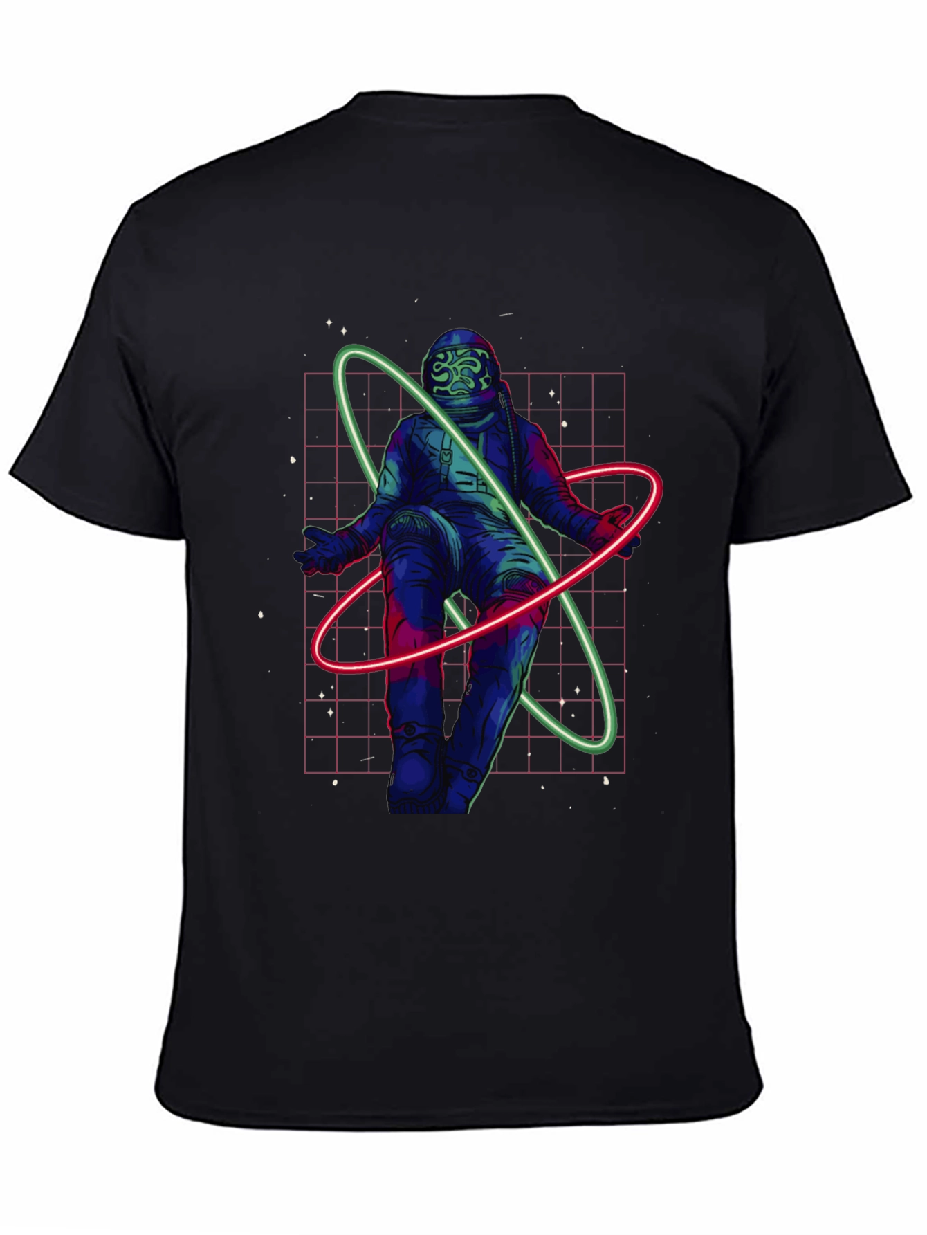 Black Astronaut Graphic T-Shirt - Space Design view 4
