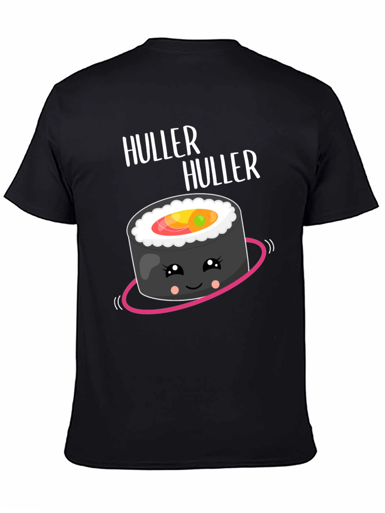Black Huller Sushi Kawaii Style T-Shirt view 4