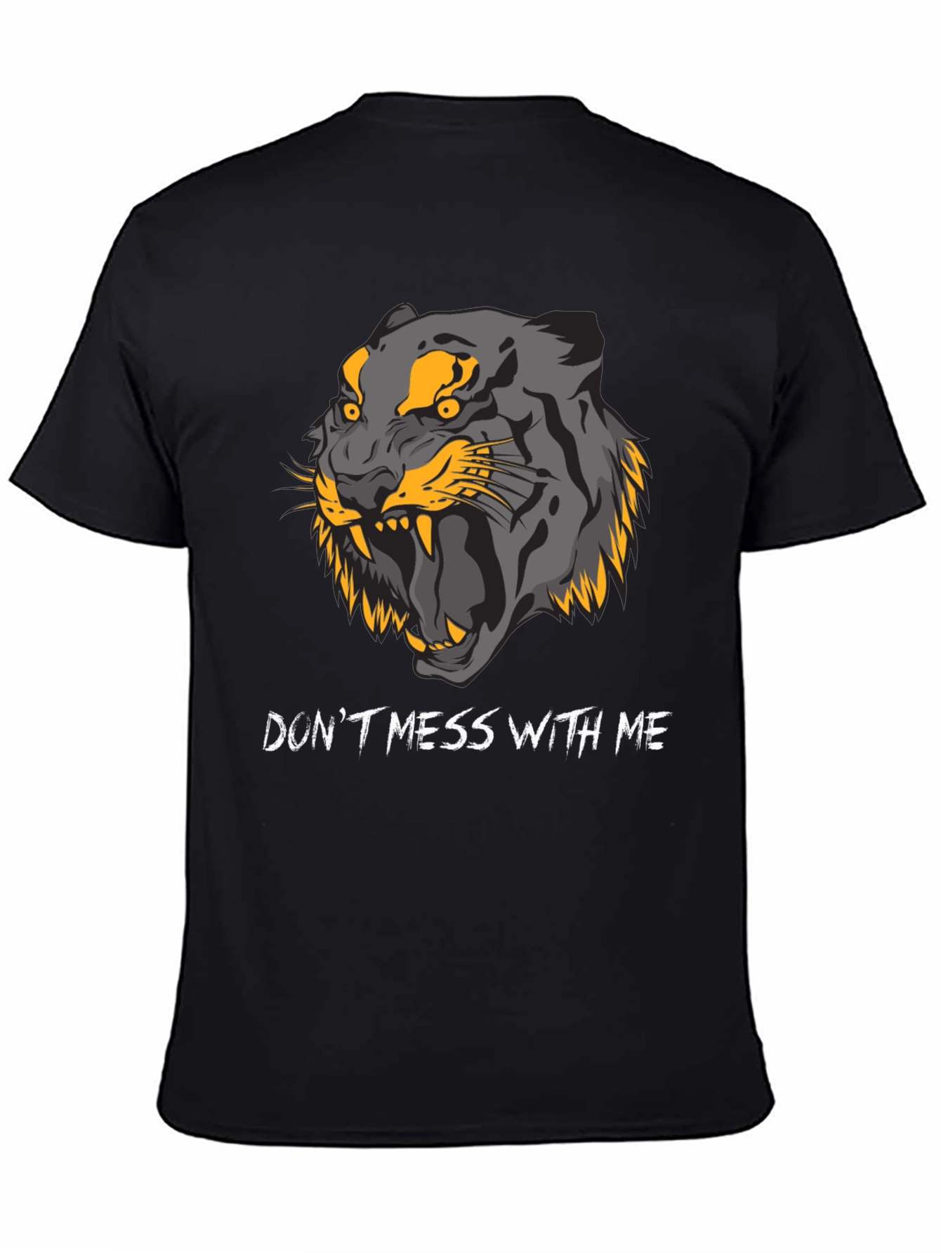 Black Don't Mess With Me Tiger Graphic Tee view 4