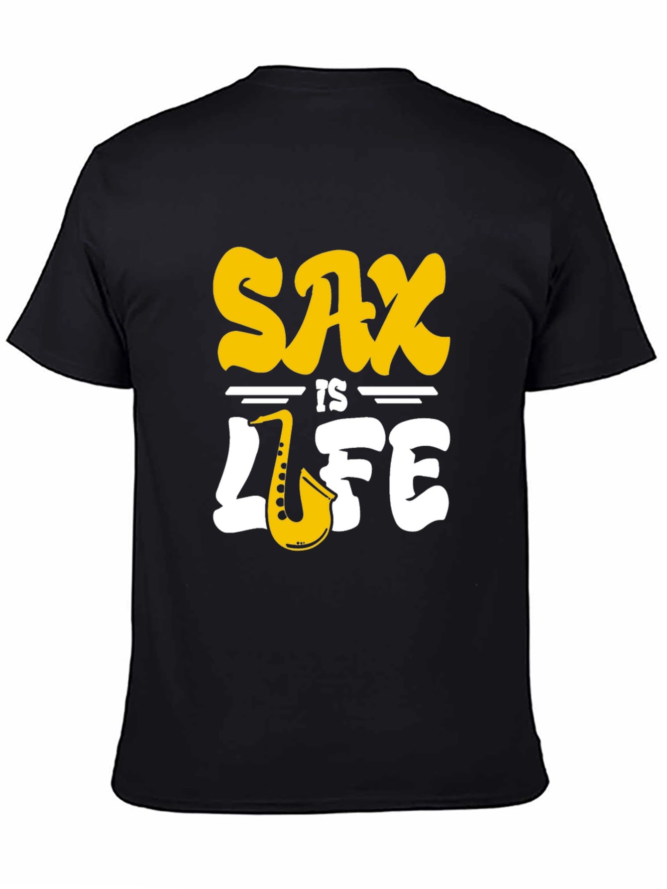 Black Sax is Life Graphic T-Shirt view 4