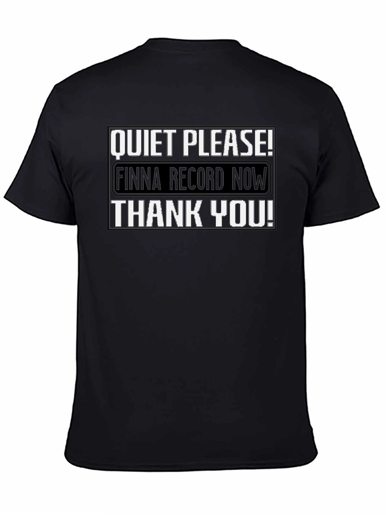 Black Quiet Please! Recording Now Funny Graphic Tee view 4