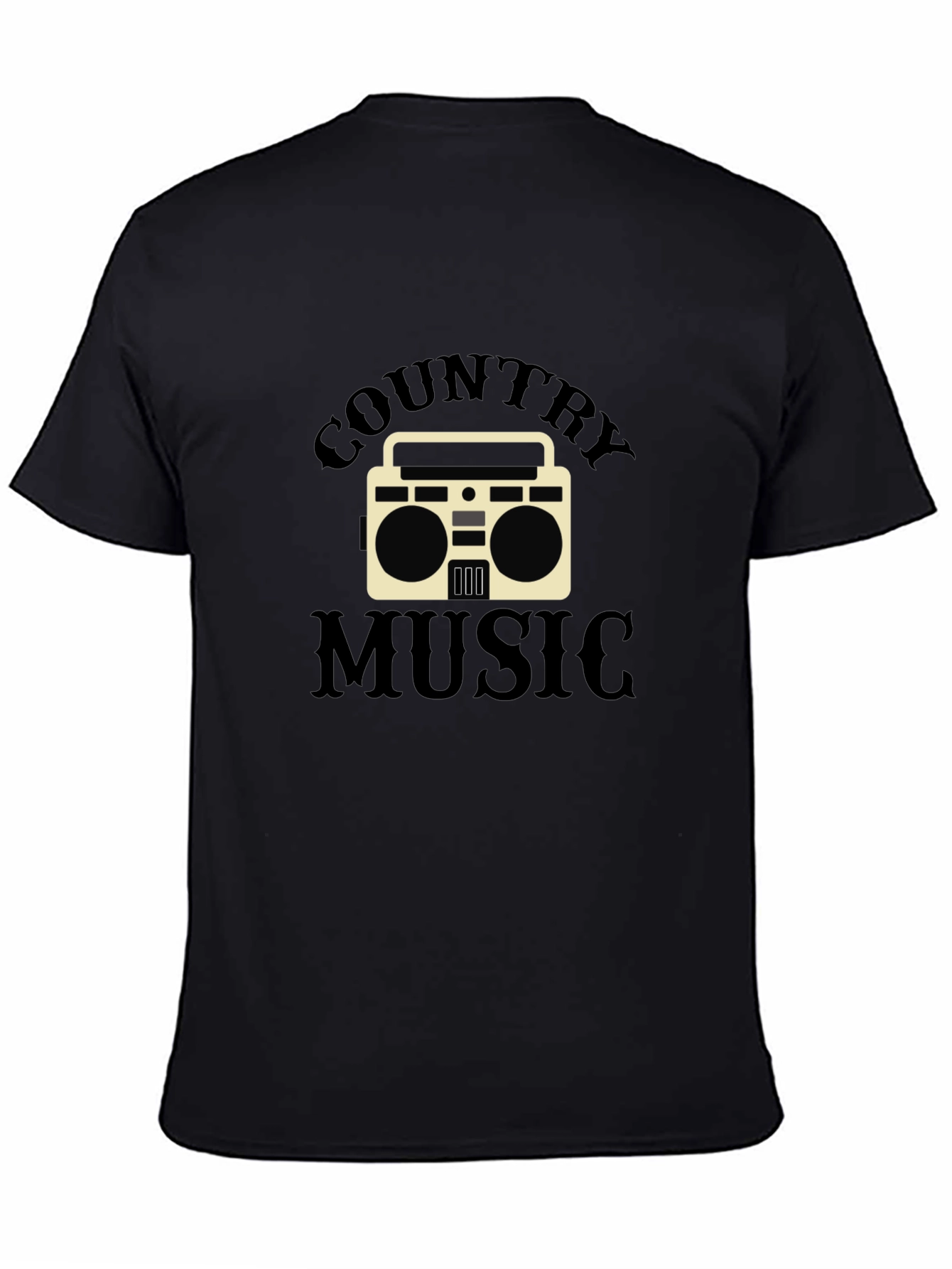 Black Country Music Graphic T-Shirt view 4
