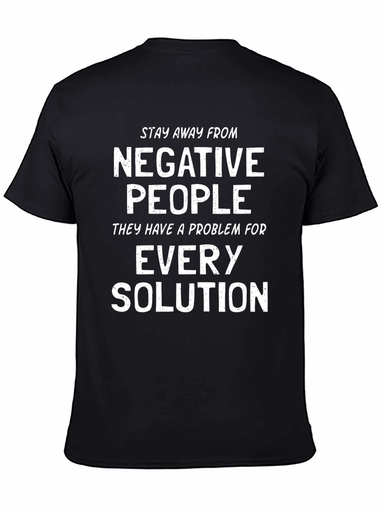 Black Negative People T-Shirt - Funny Slogan Tee view 4