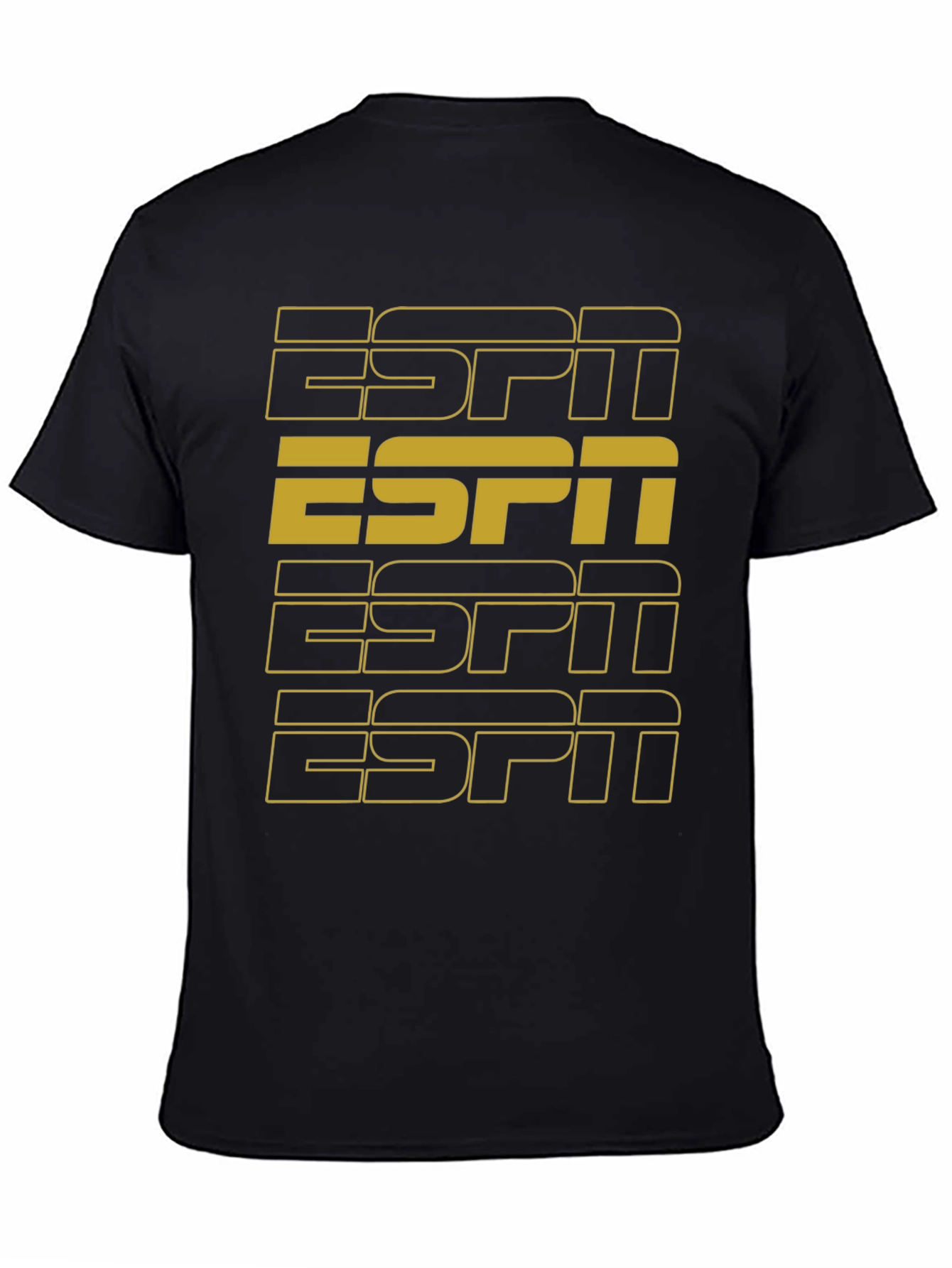 Black Retro ESPN Black T-Shirt view 4