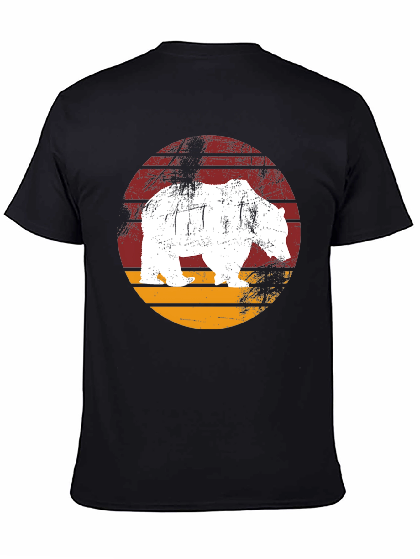 Black Bear Graphic Print Crew Neck T-Shirt view 4