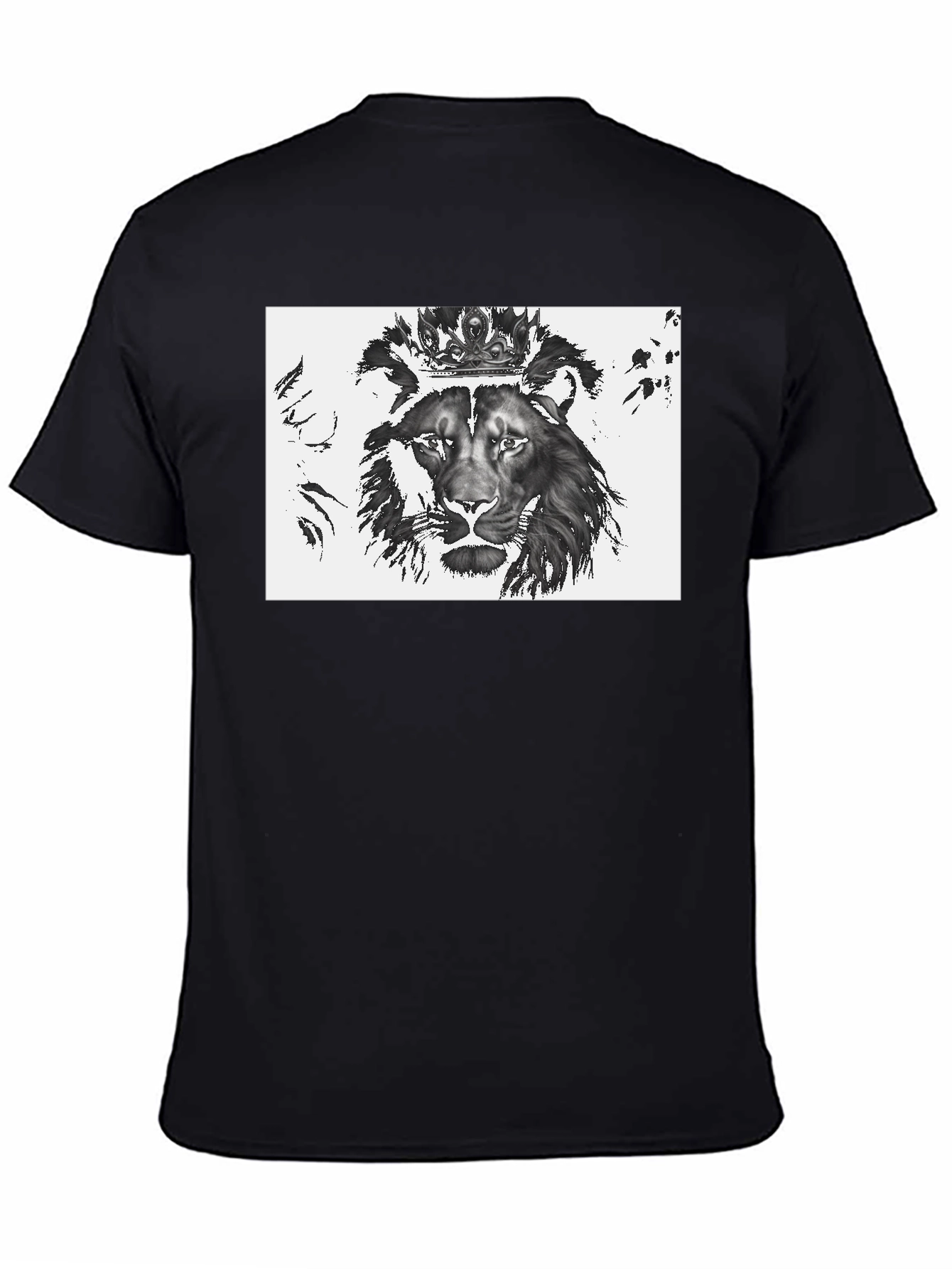 Black Lion King Graphic Tee - Black Cotton Blend view 4