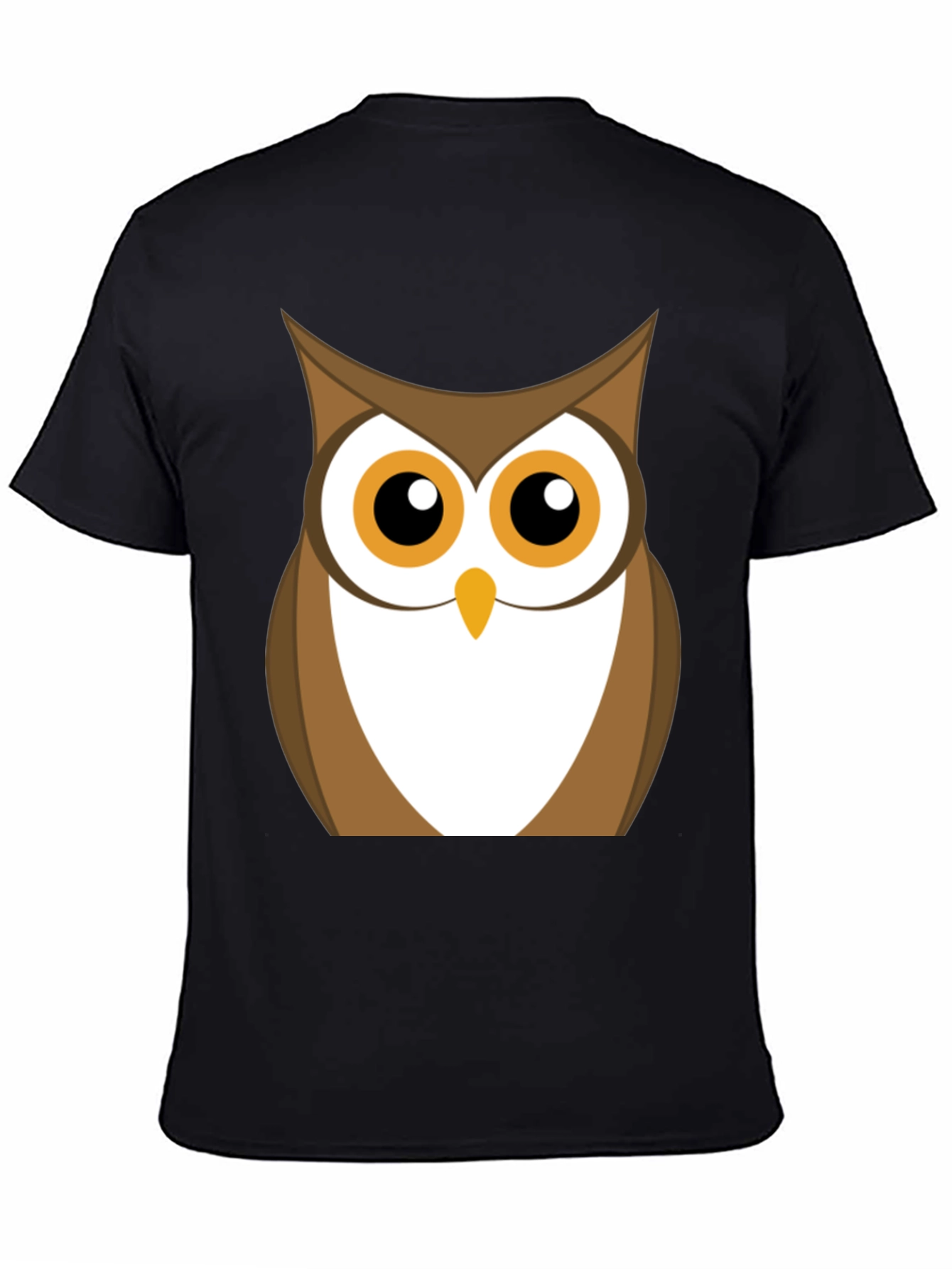 Black Owl Graphic Print Black T-Shirt view 4