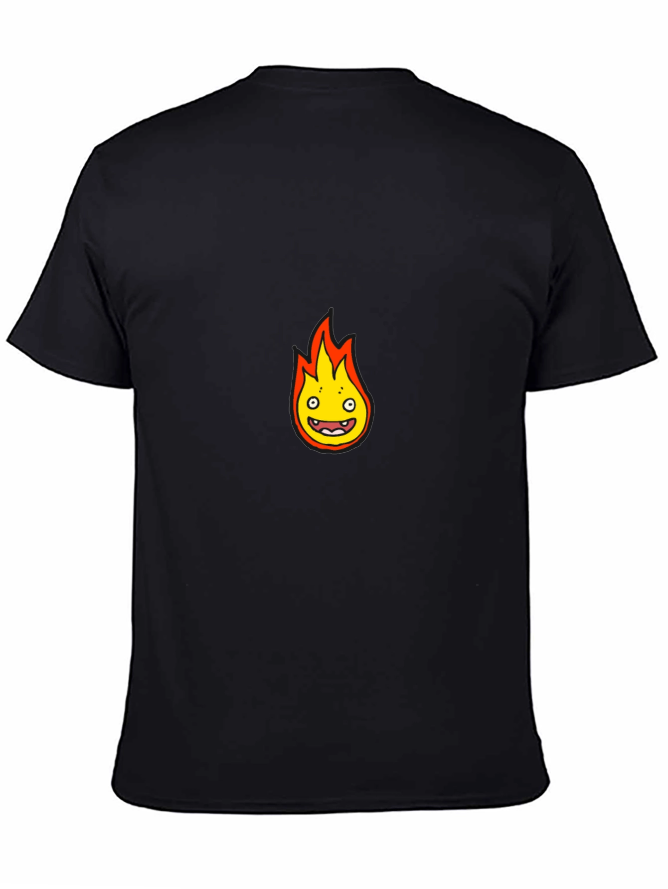 Black Calcifer Inspired Graphic T-Shirt view 4