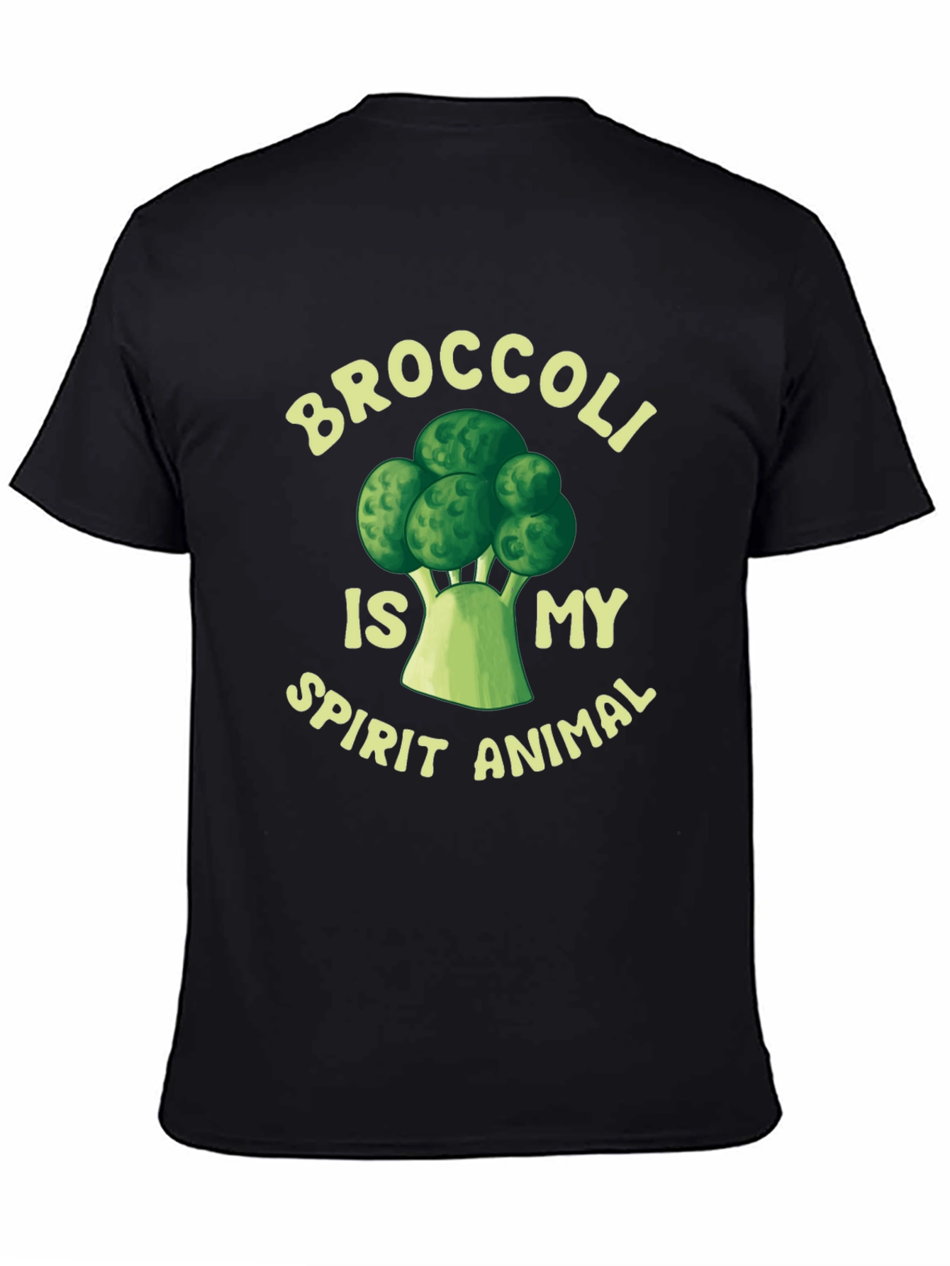 Black Broccoli is My Spirit Animal - Funny T-Shirt view 4