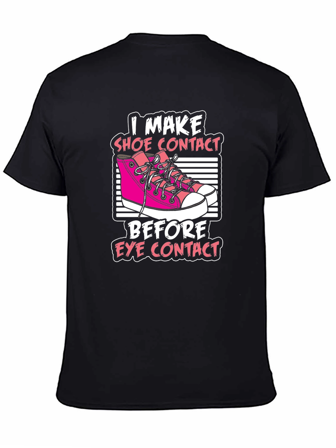 Black I Make Shoe Contact T-Shirt view 4