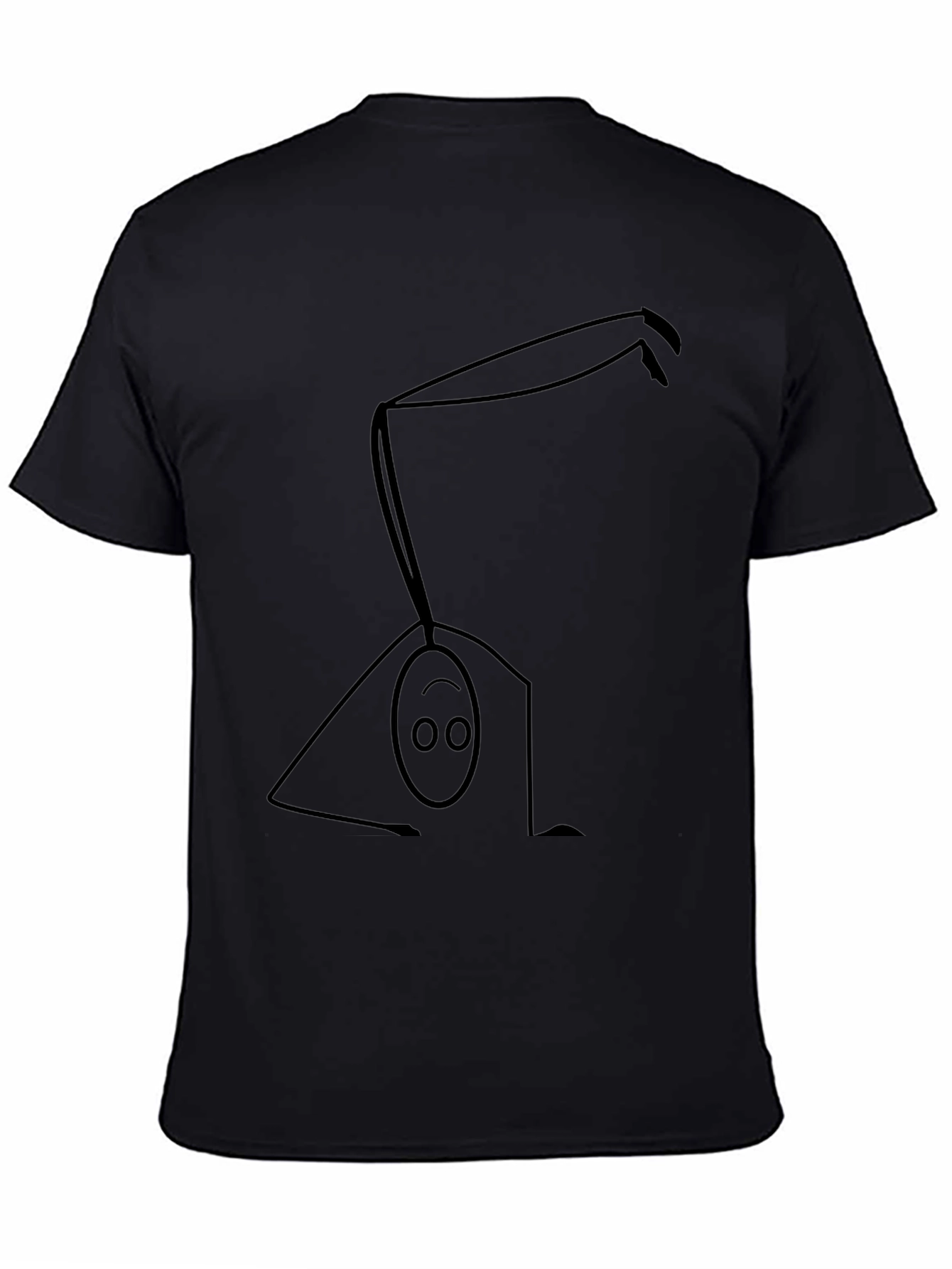 Headstand Stick Figure Black Tee - 4