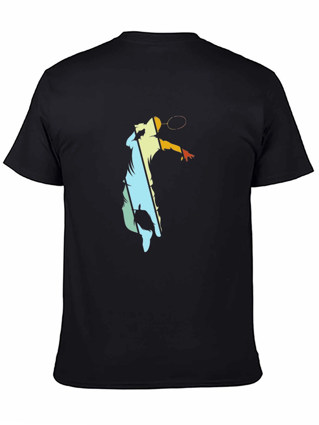 Black Retro Tennis Graphic Tee view 4