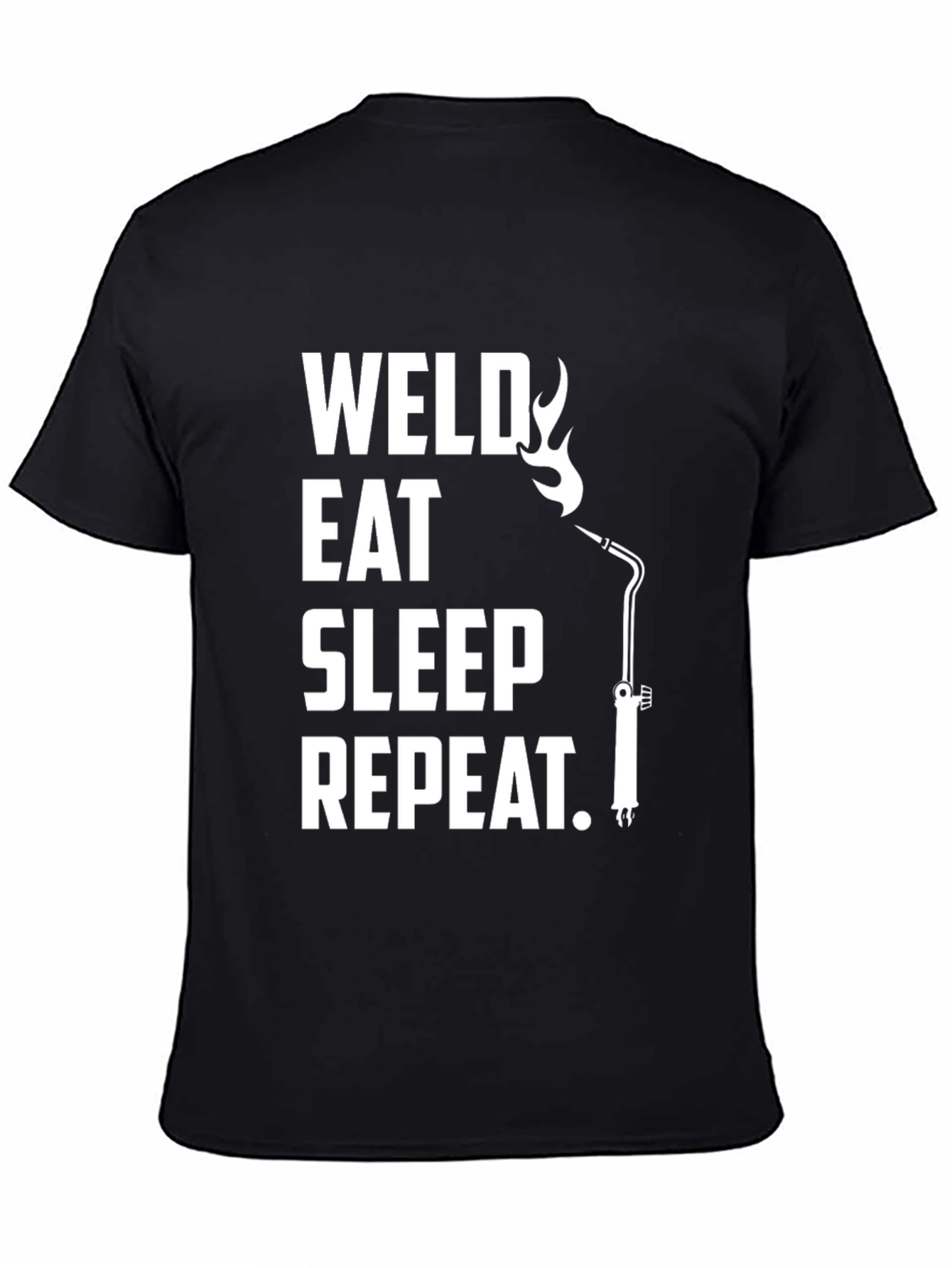 Black Weld, Eat, Sleep, Repeat Black T-Shirt view 4