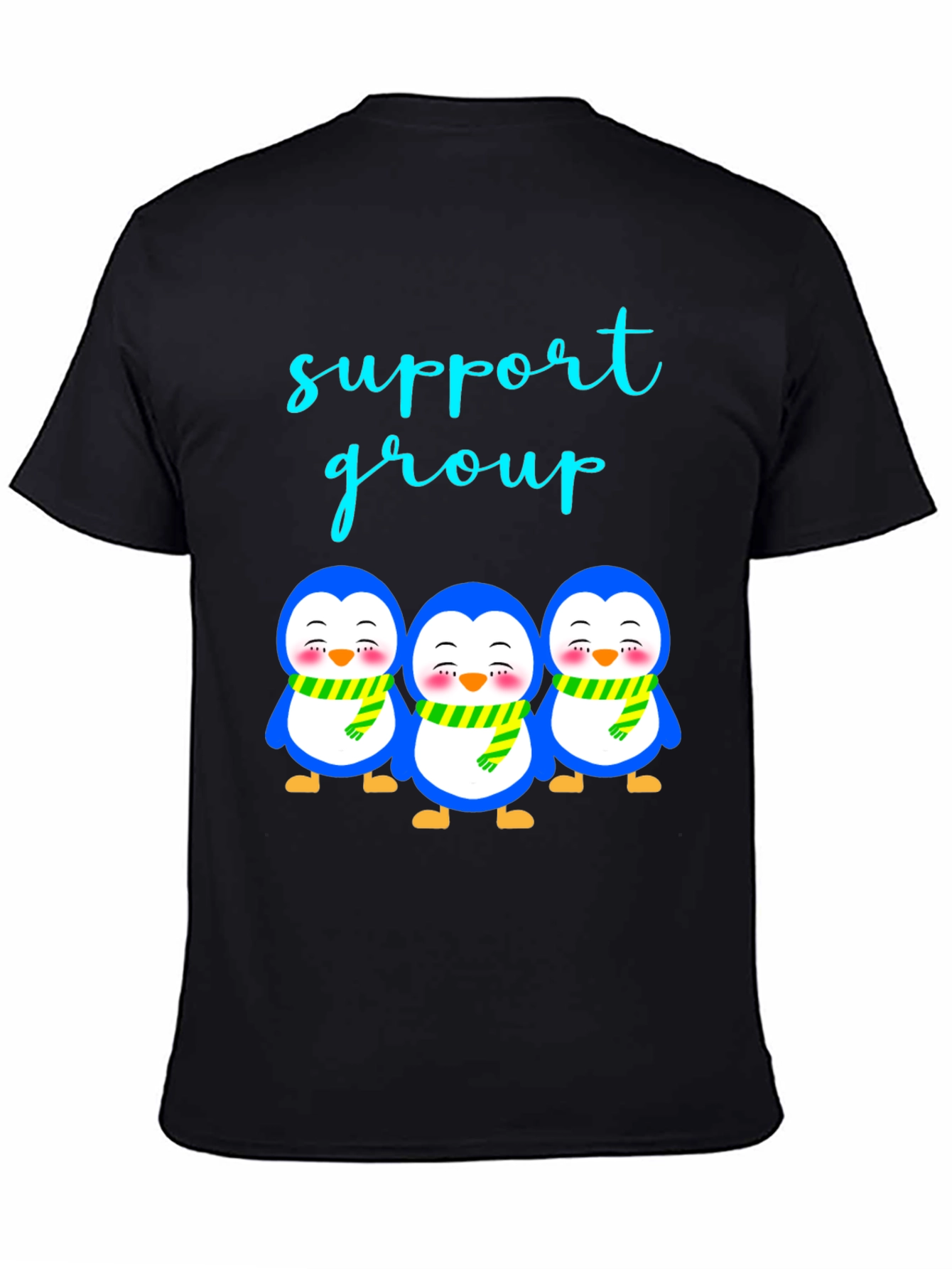 Black Penguin Support Group T-Shirt view 4