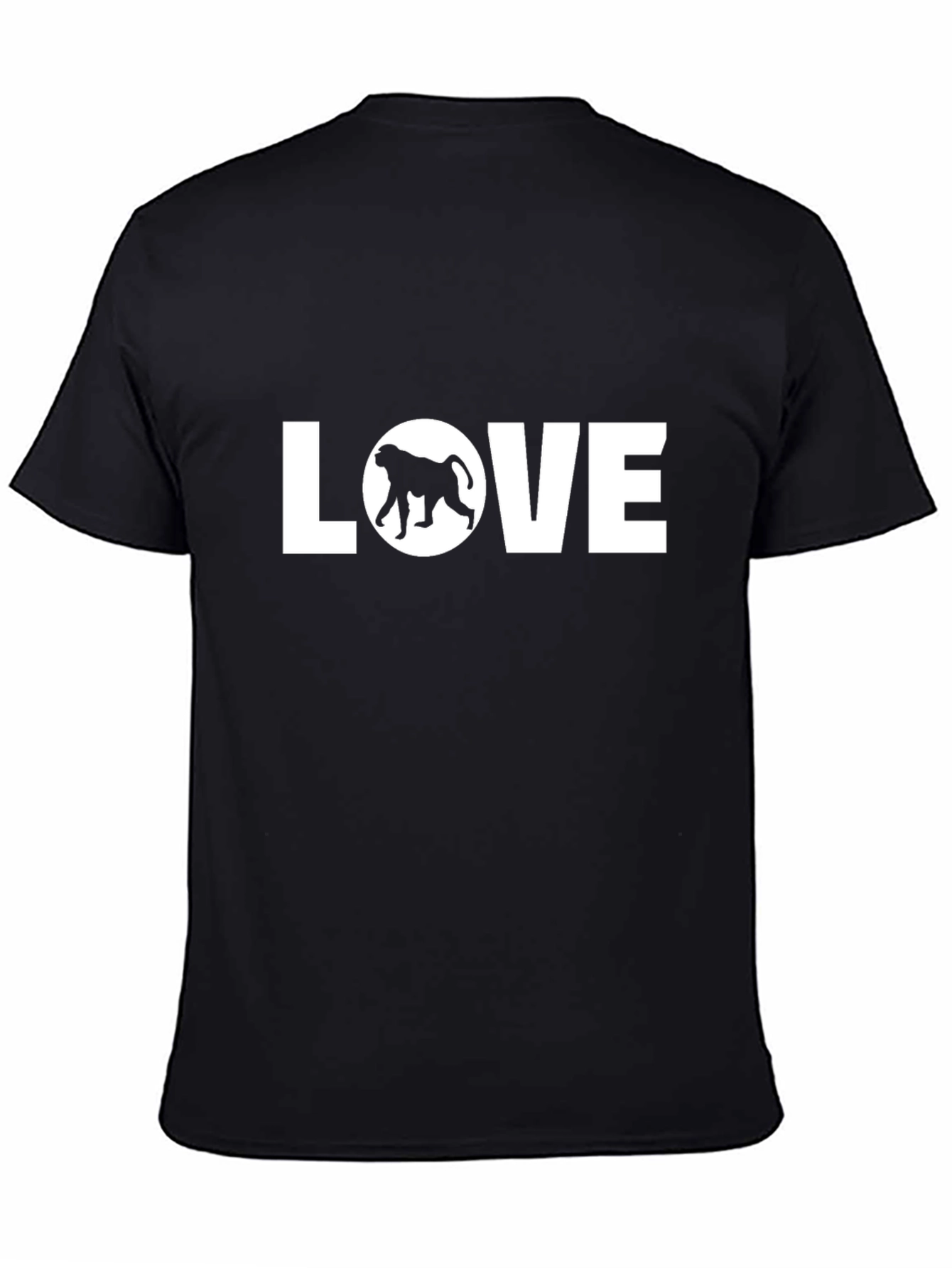 Black Love Baboon Graphic T-Shirt view 4