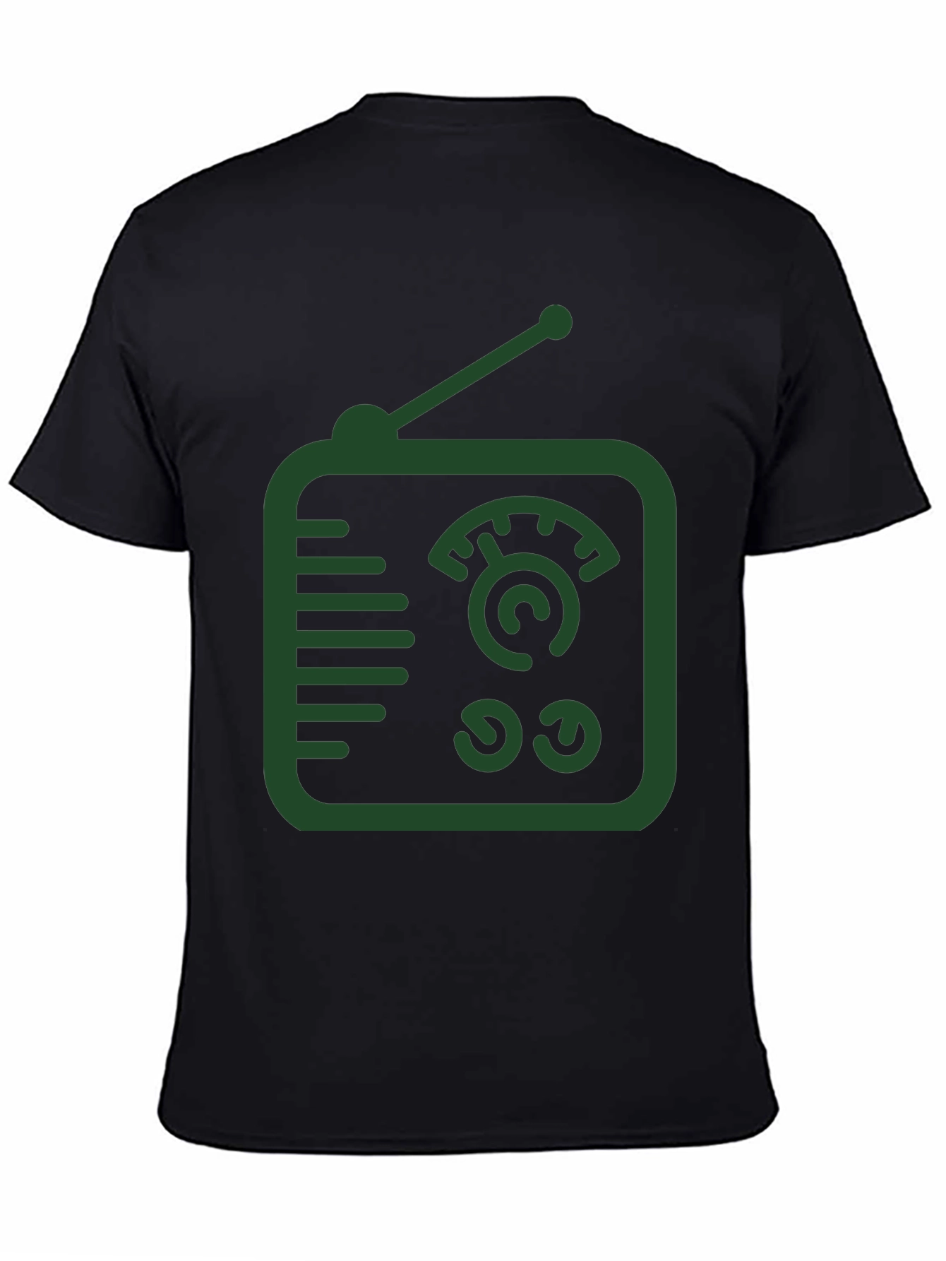 Black Retro Radio Graphic Tee - Cool Vintage Style view 4