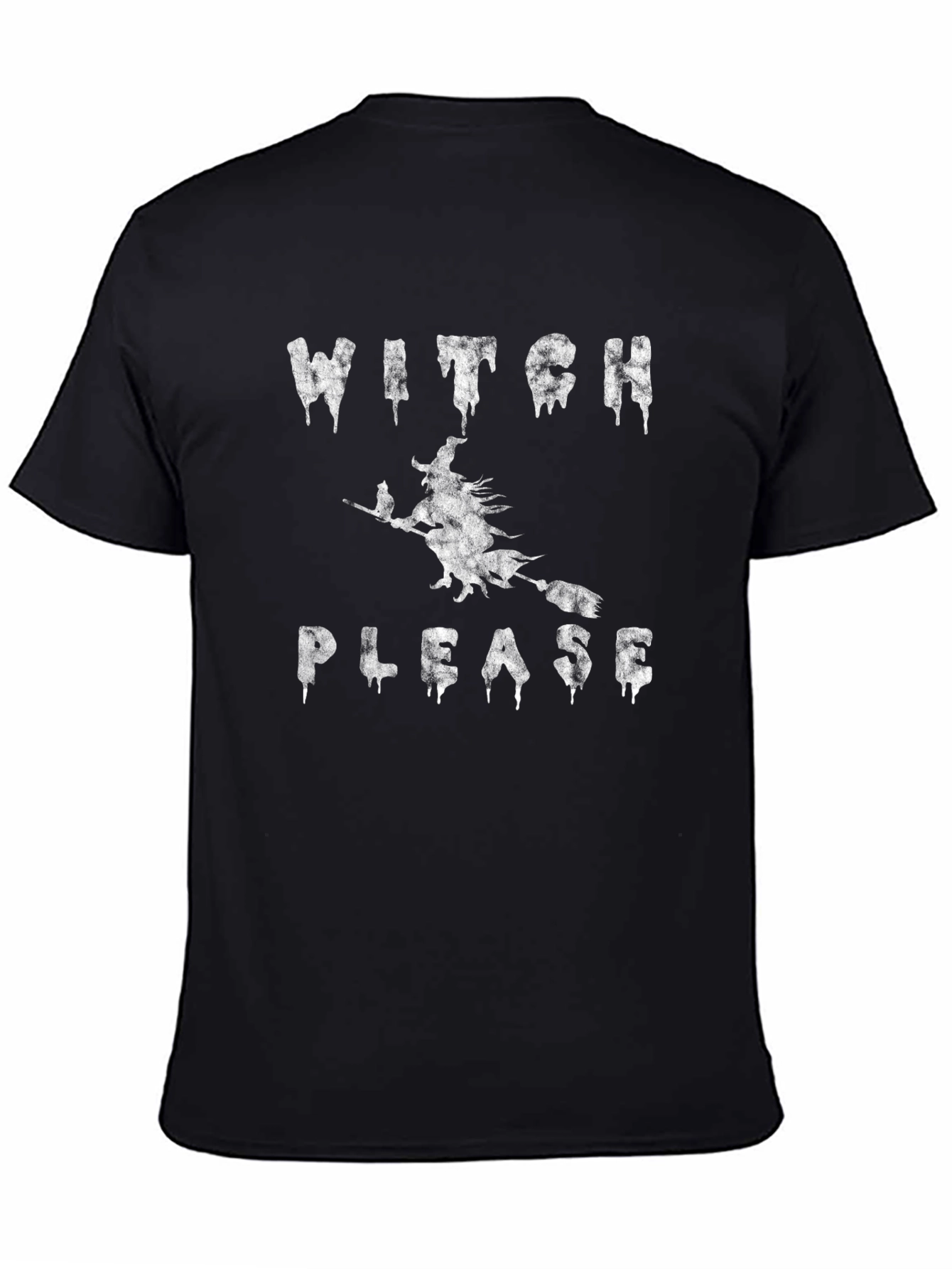 Black Witch Please Graphic Tee - Halloween Novelty Shirt view 4