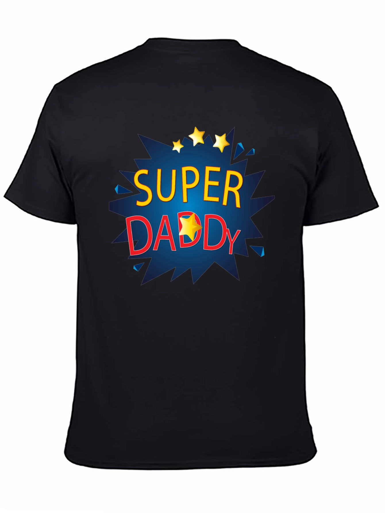 Black Super Daddy T-Shirt - Father's Day Gift view 4