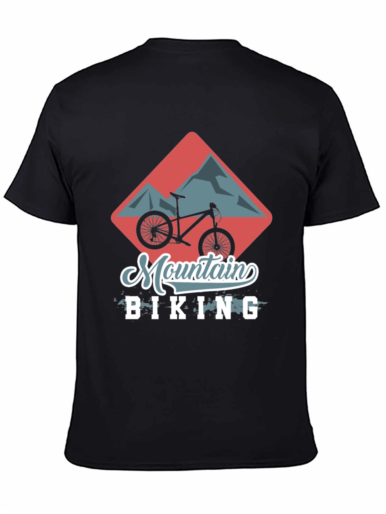Black Mountain Biking Graphic Tee - Black view 4