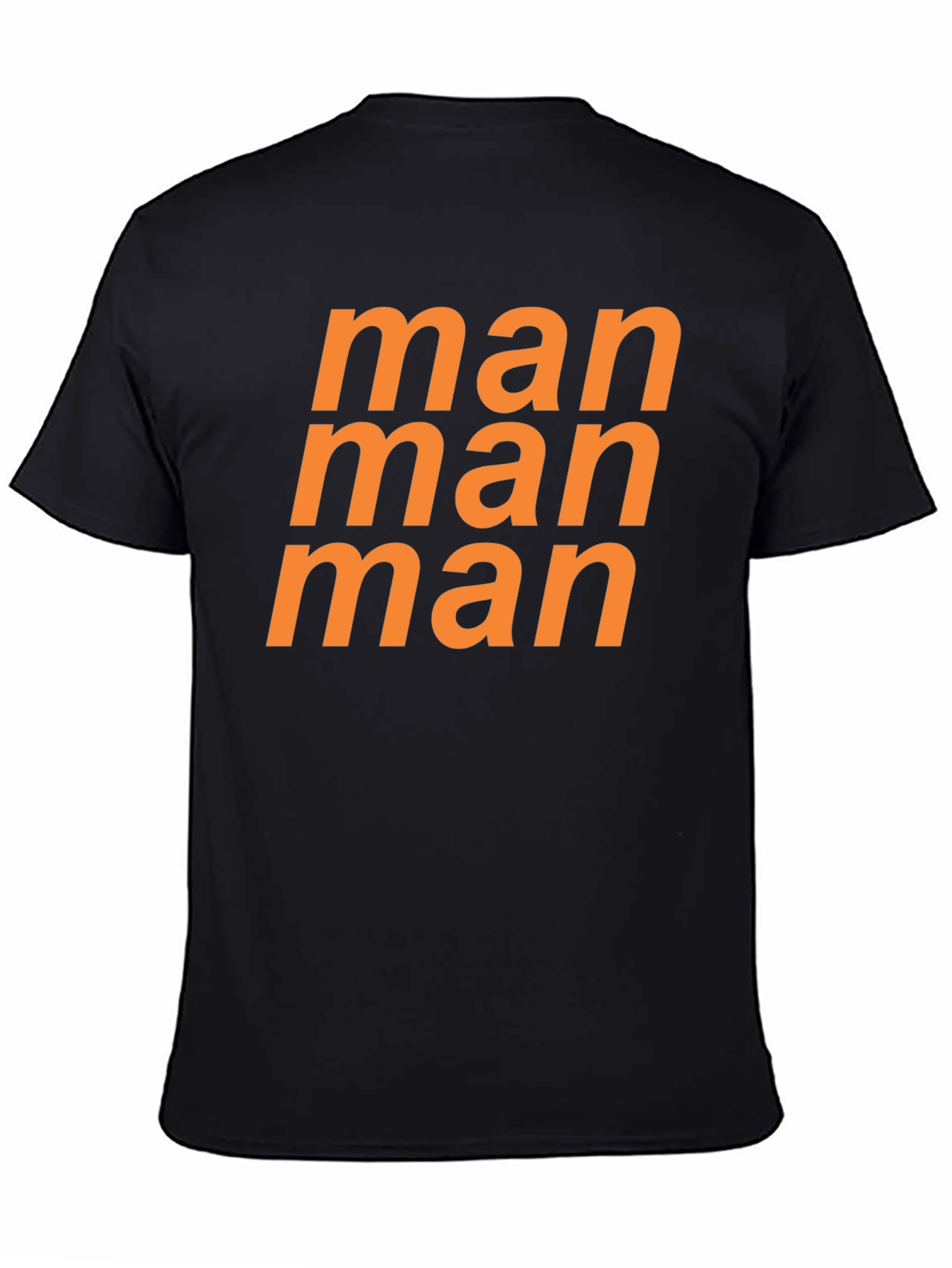 Black Man Graphic Tee - Bold Orange Print view 4