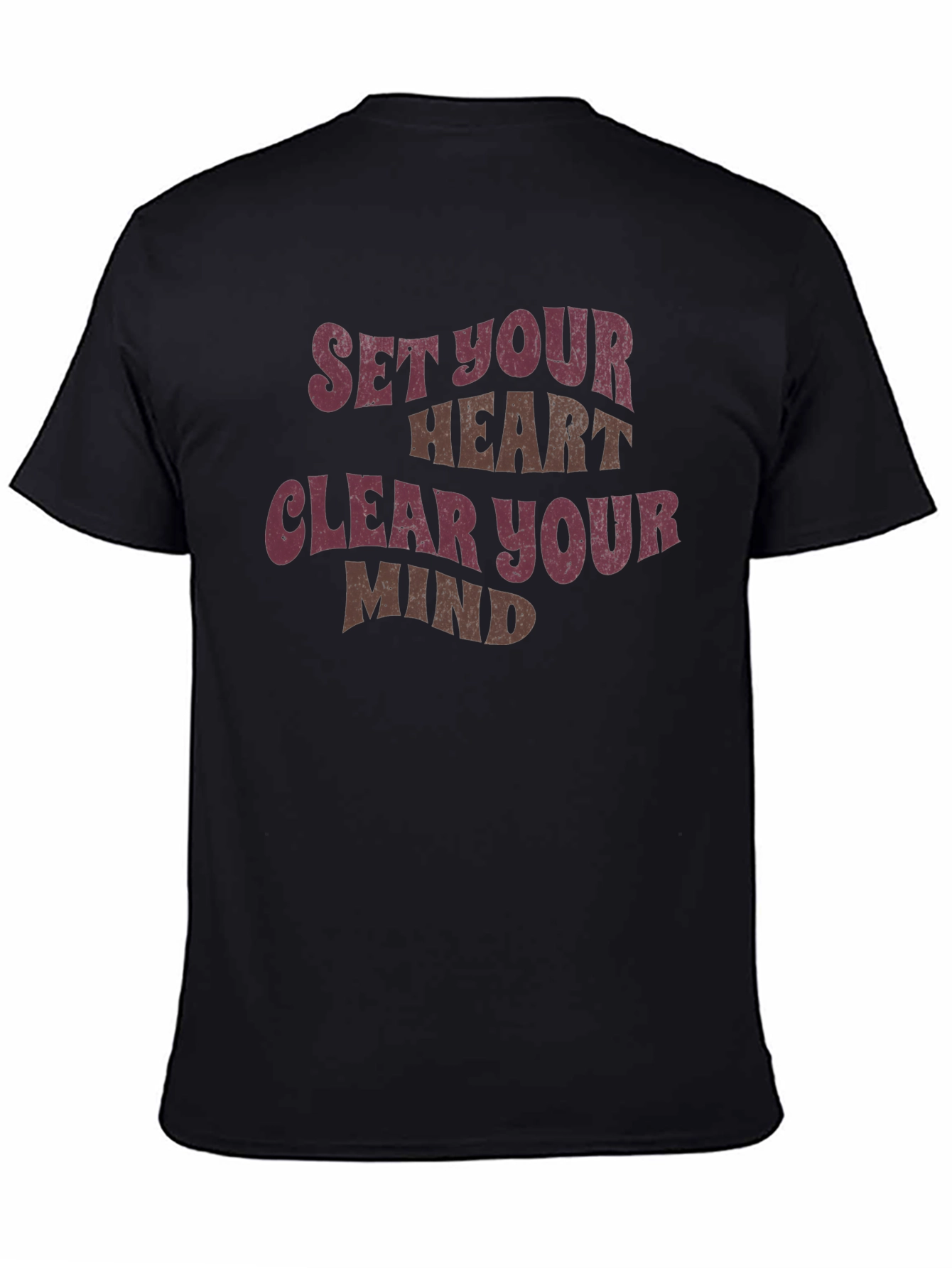 Black Set Your Heart, Clear Your Mind Graphic Tee view 4