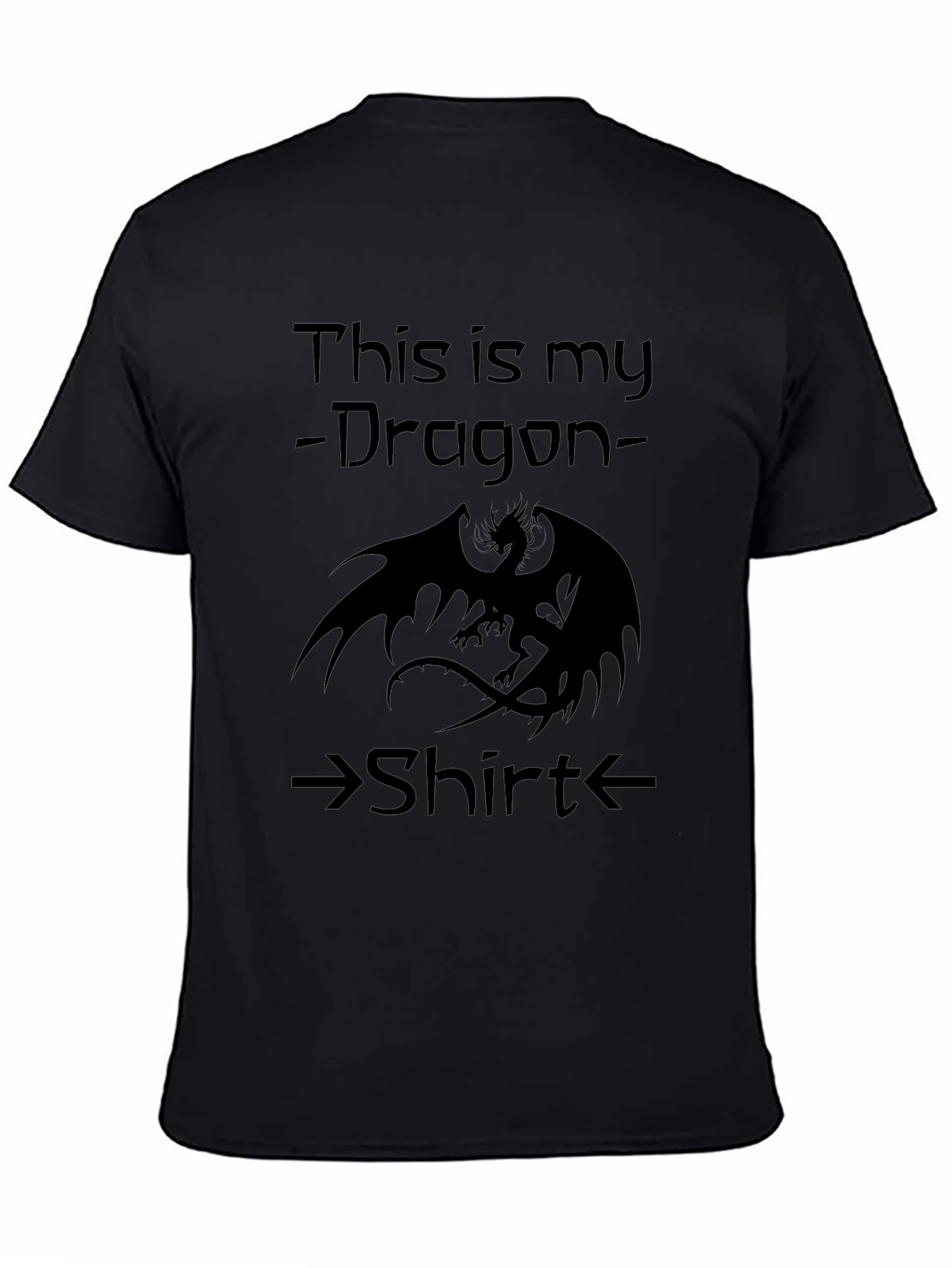 Black Dragon Shirt - This is My Dragon Shirt view 4