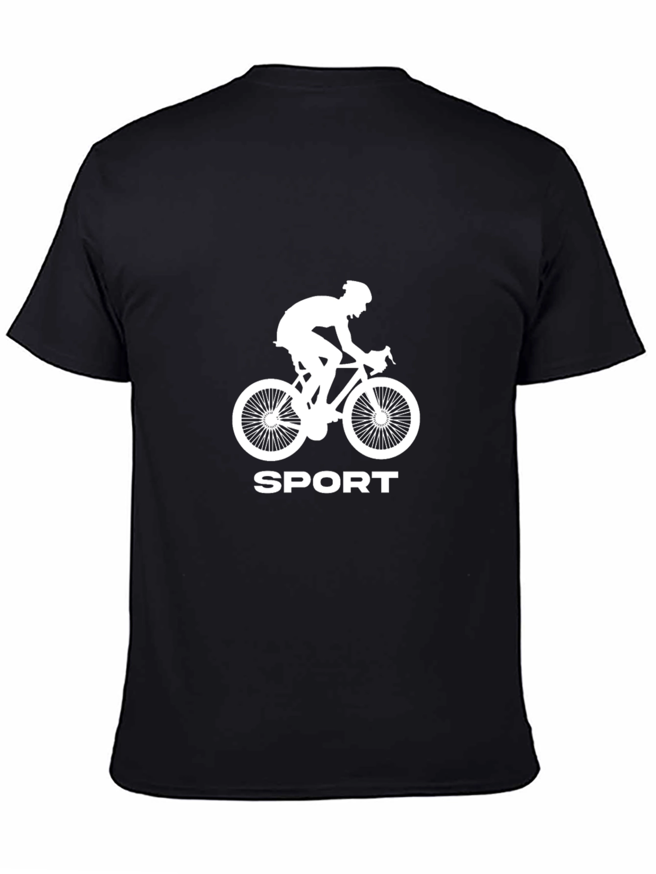 Men's Black Sport Cycling Graphic T-Shirt - 4