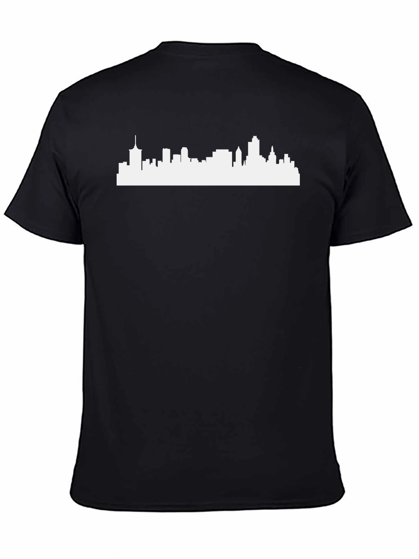 Black City Skyline Graphic Tee - Modern Urban Style Shirt view 4