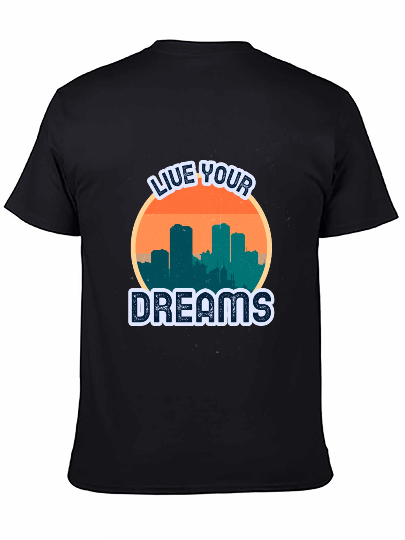 Black Live Your Dreams Graphic T-Shirt view 4
