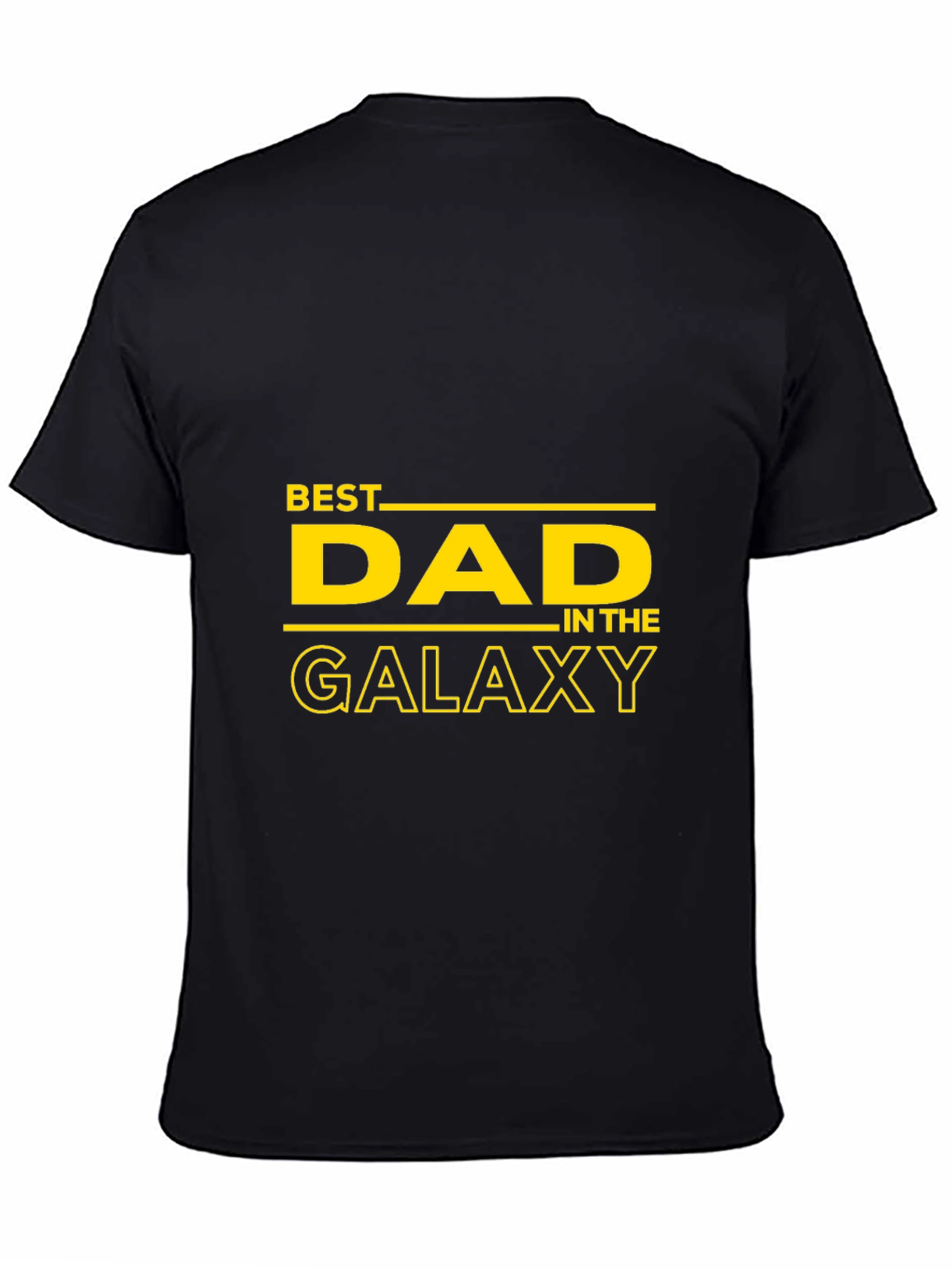Black Best Dad in the Galaxy Black T-Shirt view 4