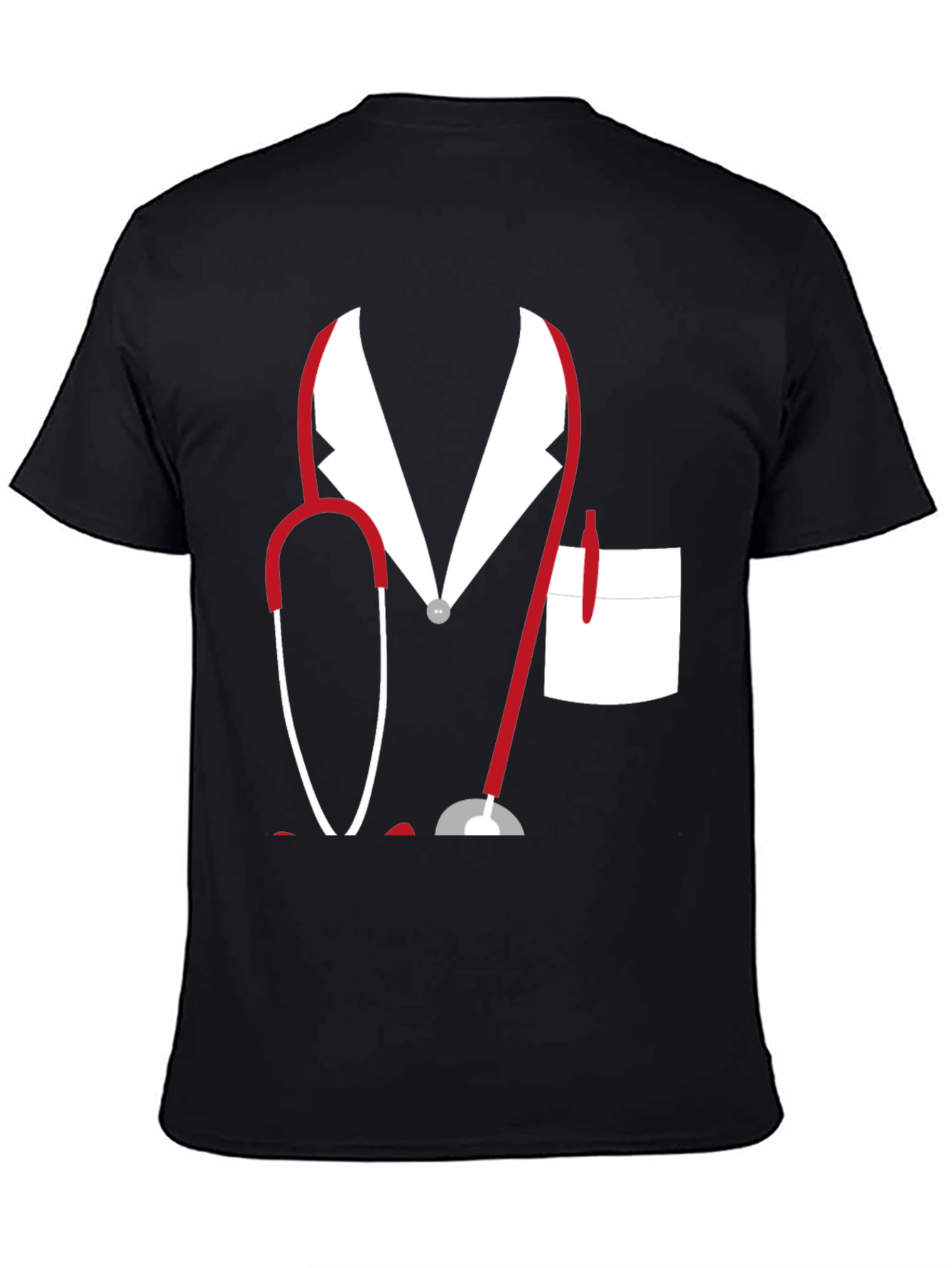 Black Doctor Costume T-Shirt - Funny Doctor Design view 4