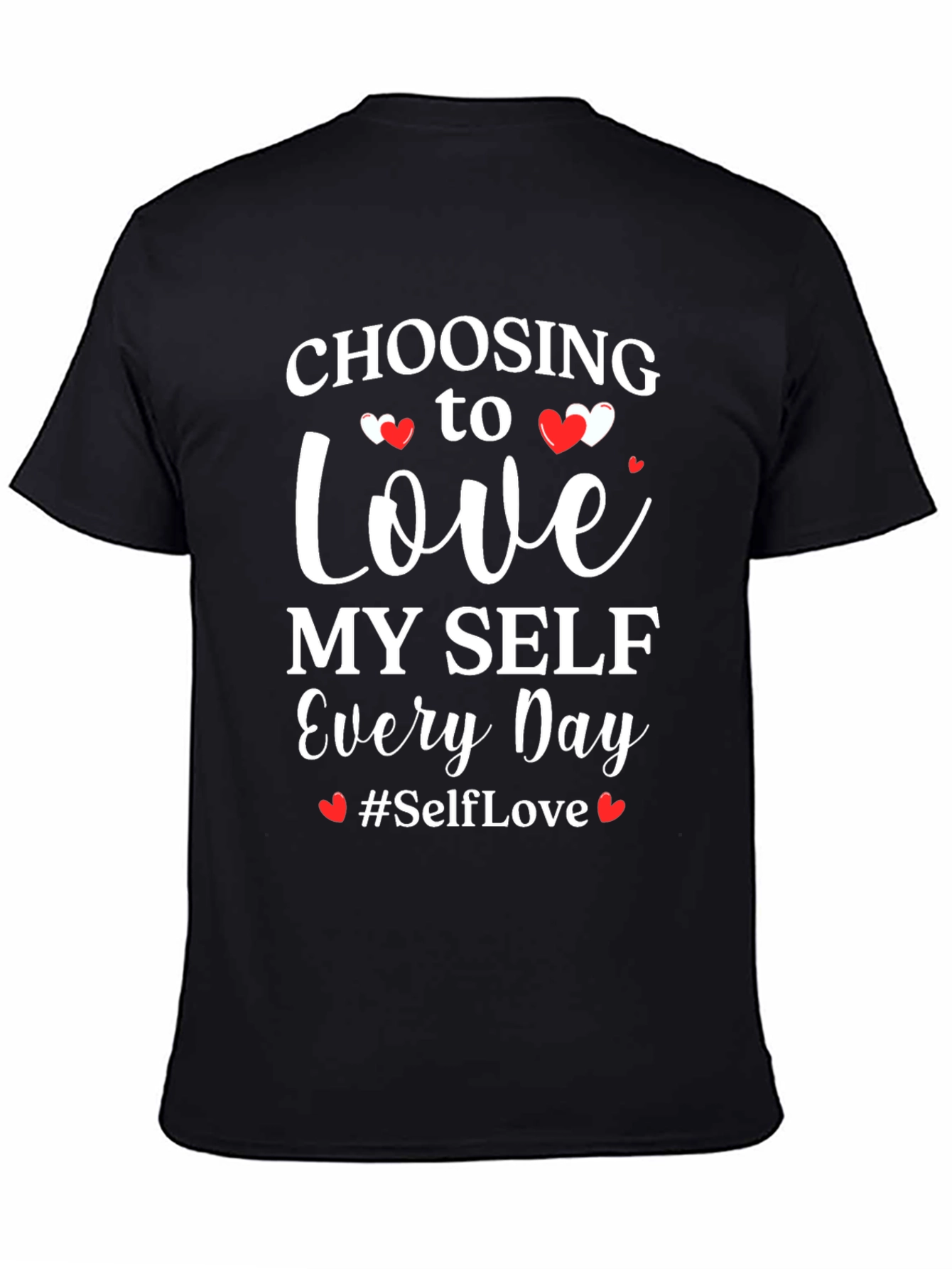 Black Choosing to Love Myself T-Shirt - Self Love Tee view 4