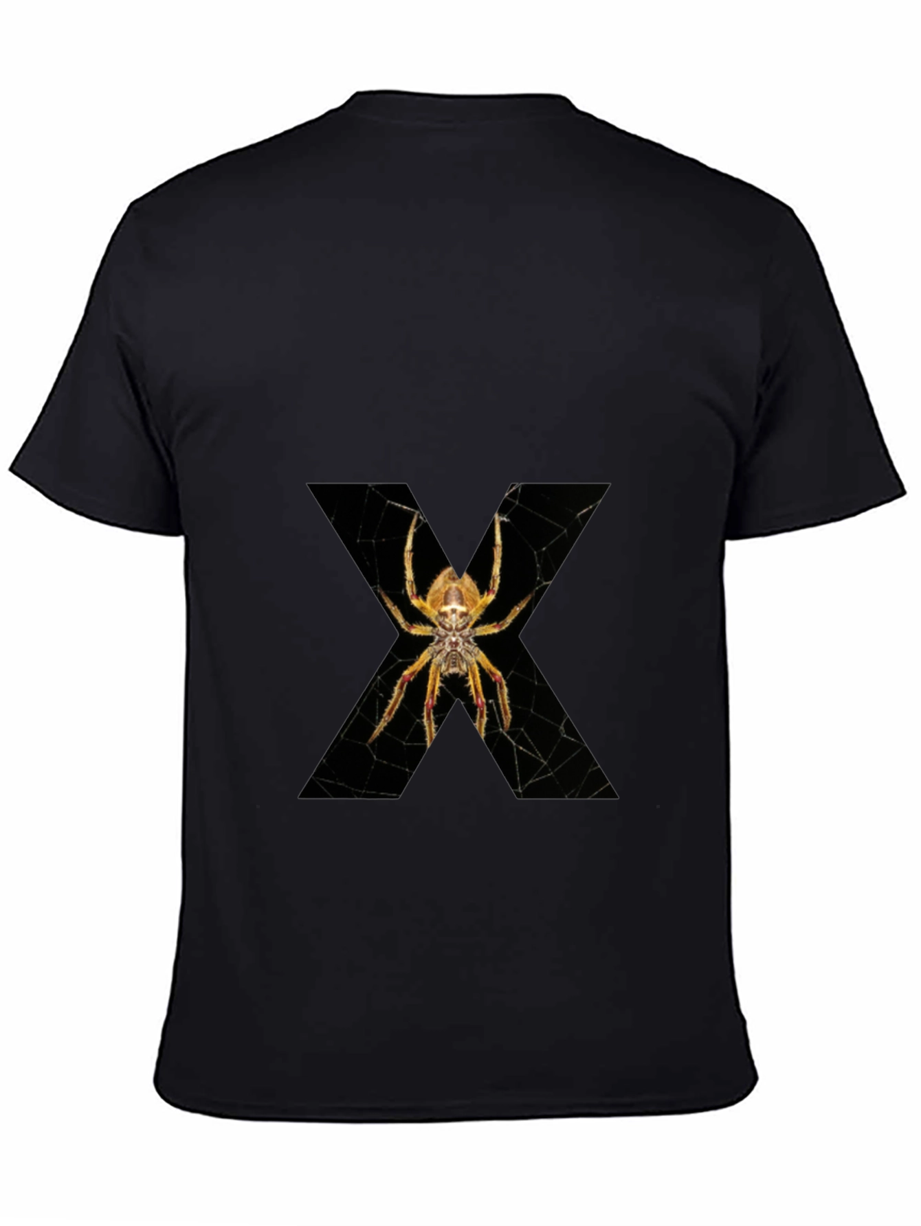 Black Spider X Graphic Tee - Men's Black Cotton T-Shirt view 4