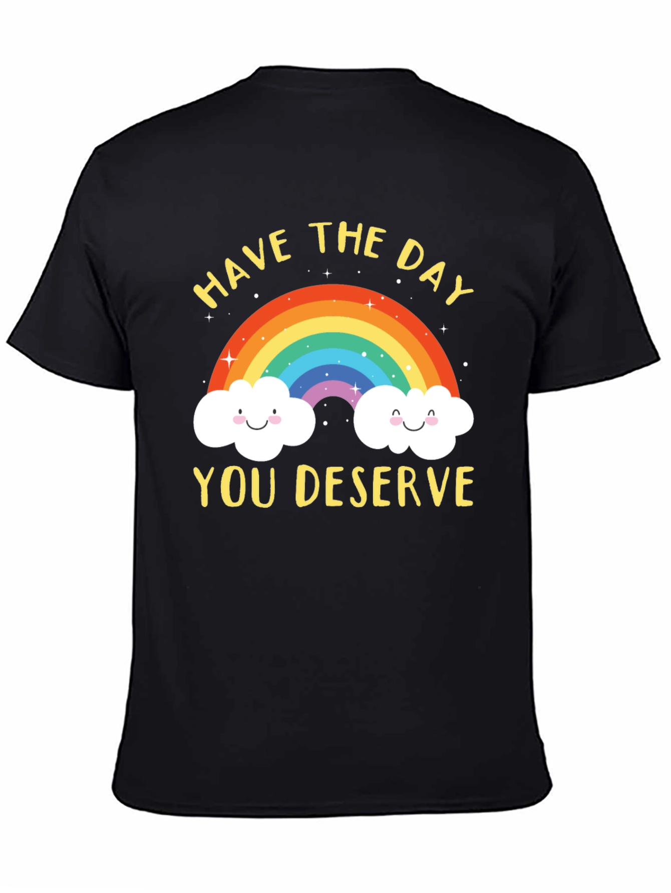 Black Rainbow Graphic T-Shirt - Have the Day You Deserve view 4