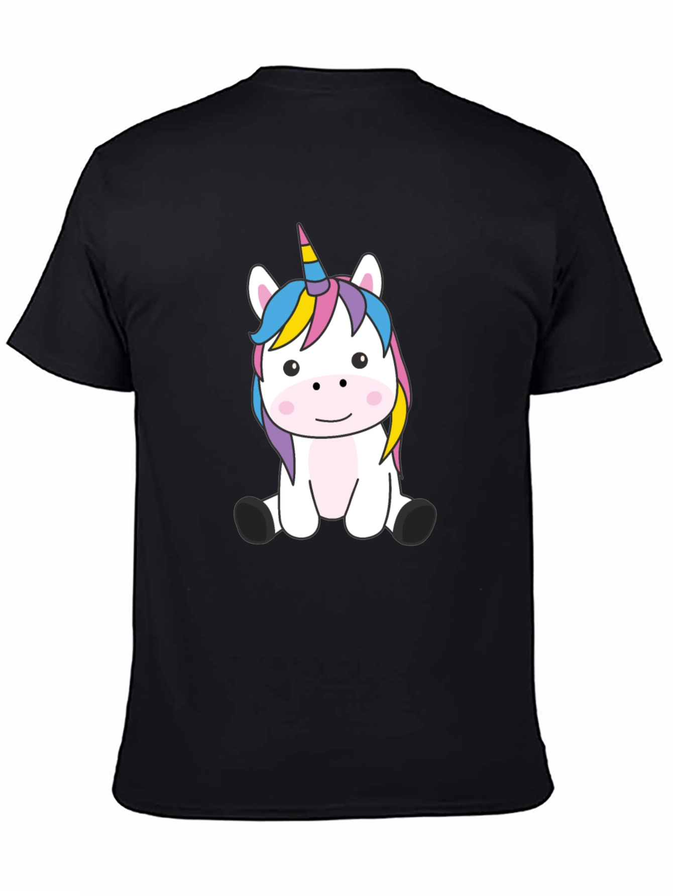 Black Unicorn Graphic Black T-Shirt view 4