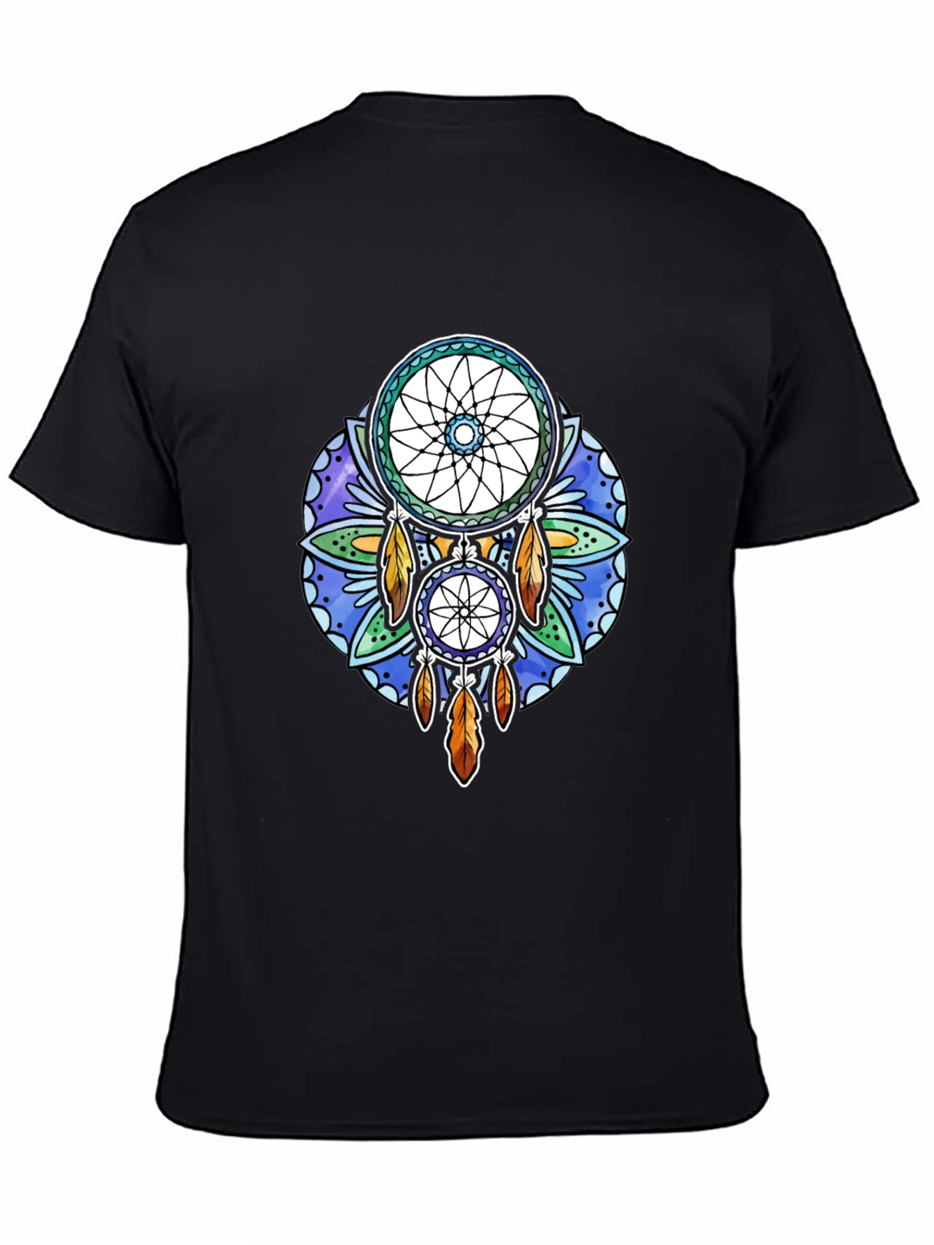 Black Dreamcatcher Graphic Black T-Shirt view 4