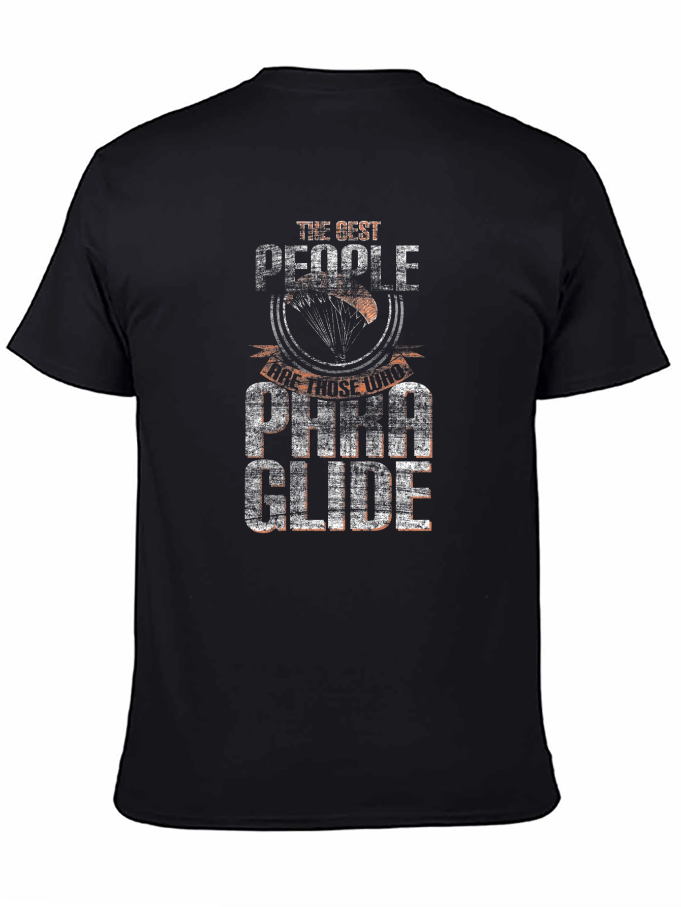 Black Paraglide T-Shirt - Best People Design view 4