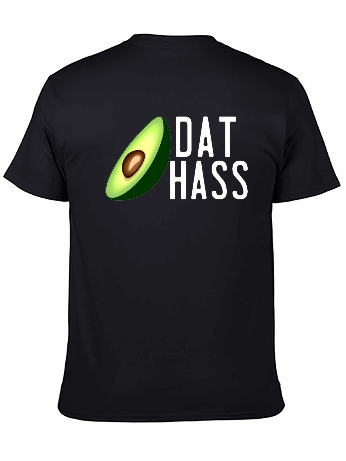Black Dat Hass Avocado Graphic T-Shirt - Funny Trendy Tee view 4