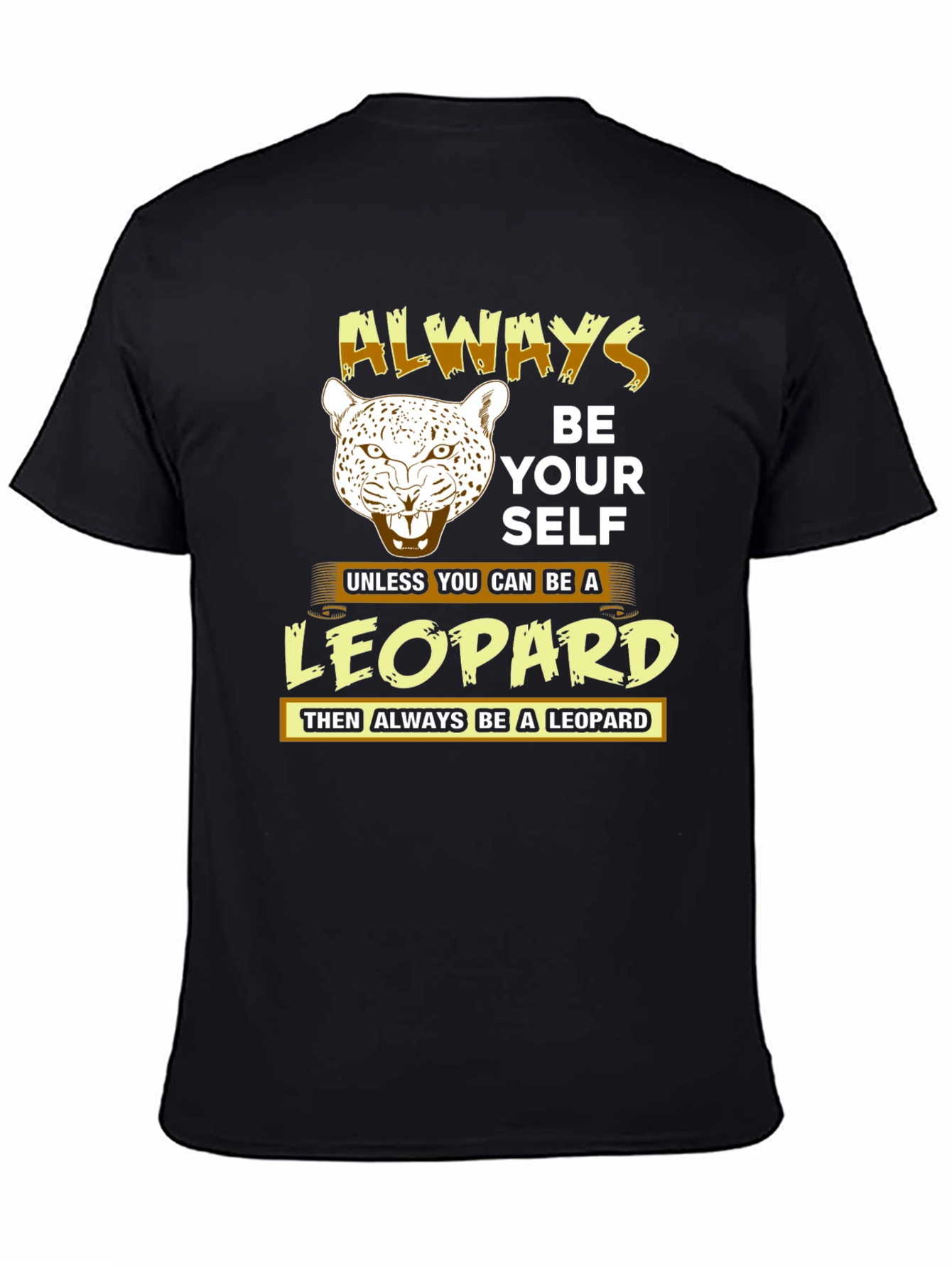 Black Always Be Yourself Leopard T-Shirt view 4
