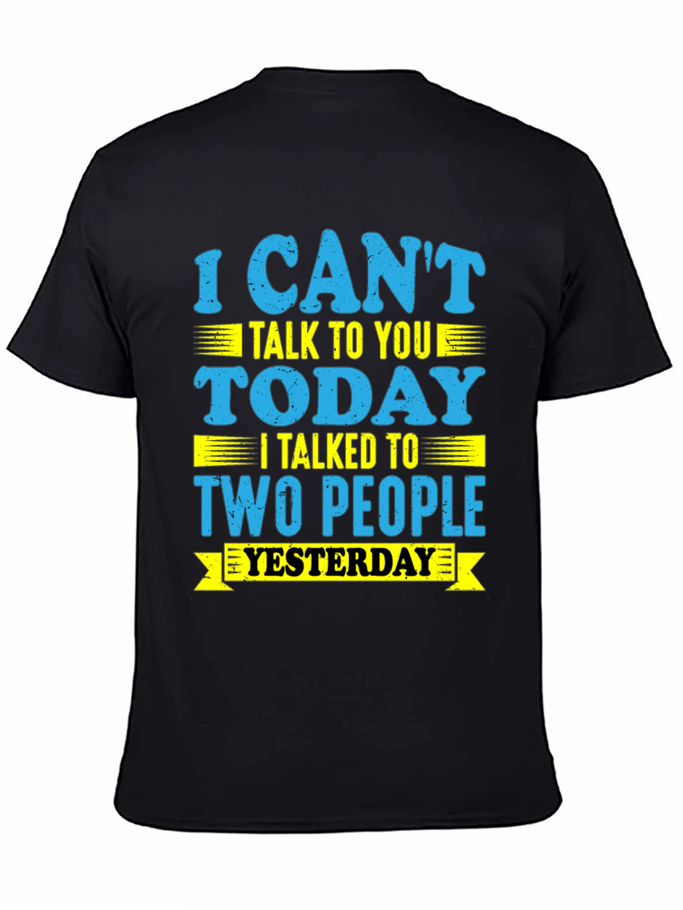 Black Funny 'I Can't Talk Today' Graphic Tee view 4