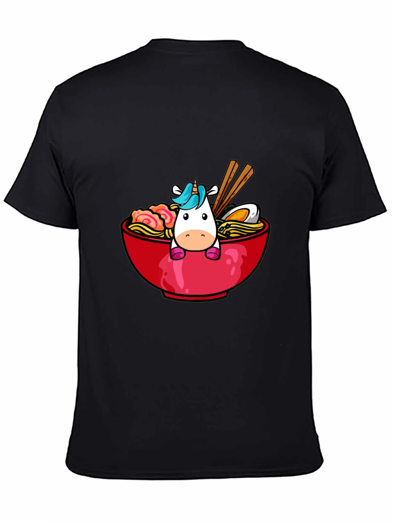 Black Unicorn Ramen Graphic Tee - Cute & Trendy view 4